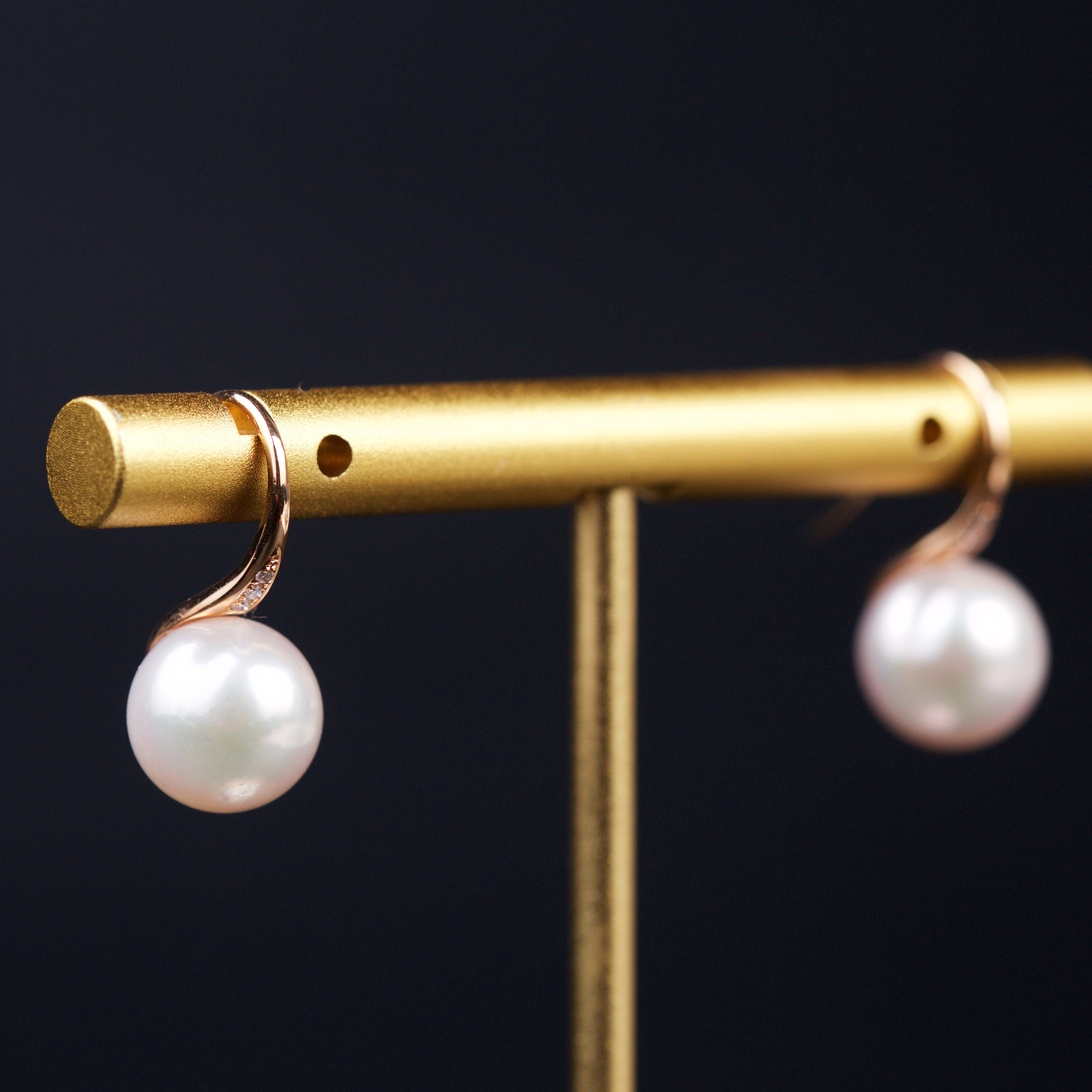 18k Rose Gold Akoya High Heels Earrings (PPE00001)