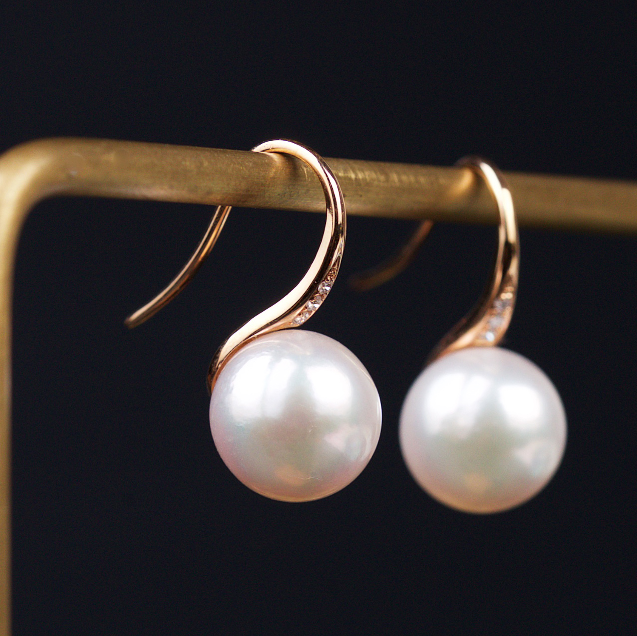 18k Rose Gold Akoya High Heels Earrings (PPE00001)