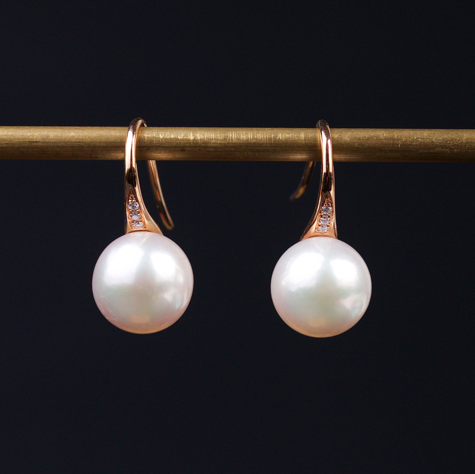 18k Rose Gold Akoya High Heels Earrings (PPE00001)