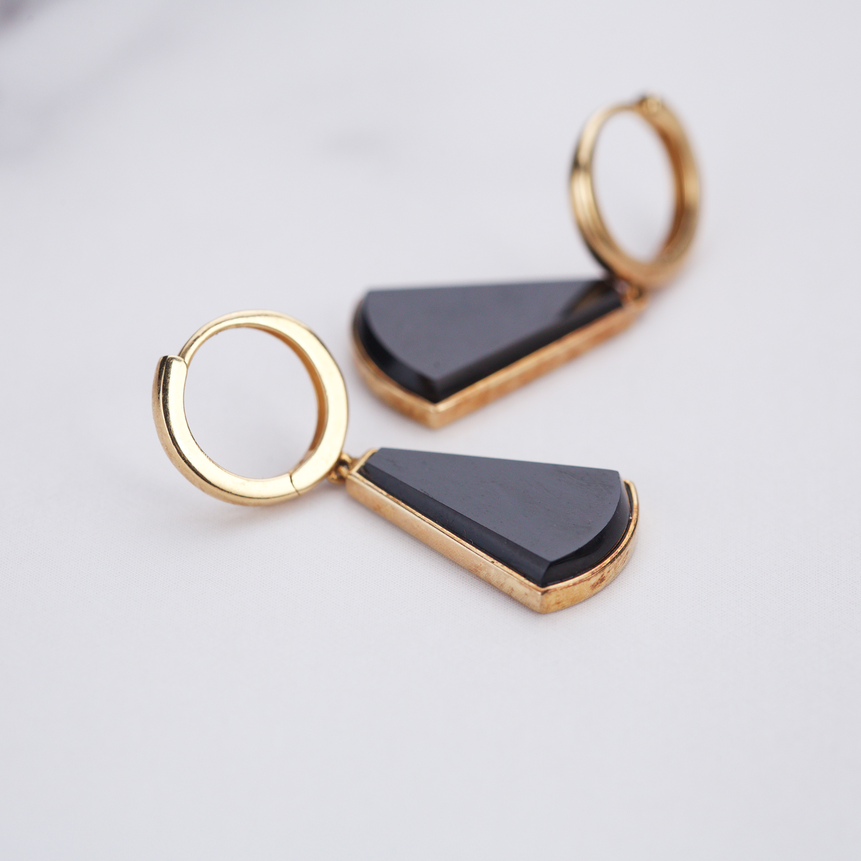 18K Rose Gold Omphacite Earrings  (PJA00079)
