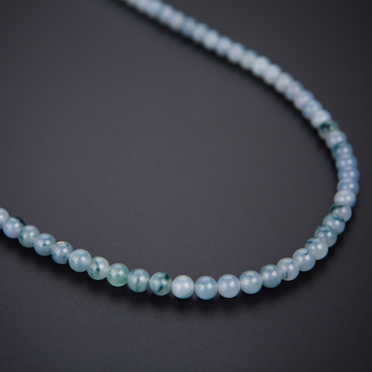 Lavender Jade Beads Necklace (PJA00025)