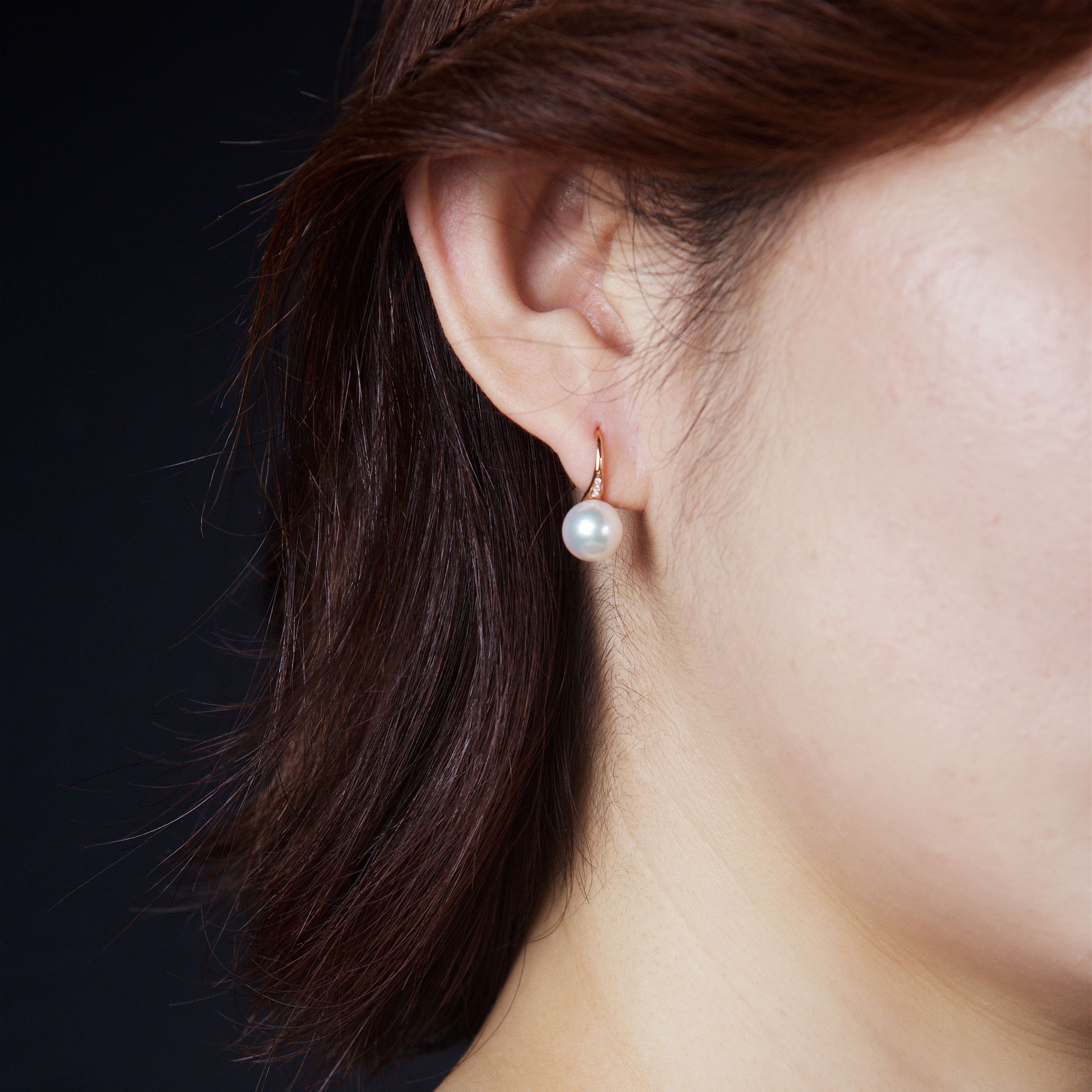 18k Rose Gold Akoya High Heels Earrings (PPE00001)