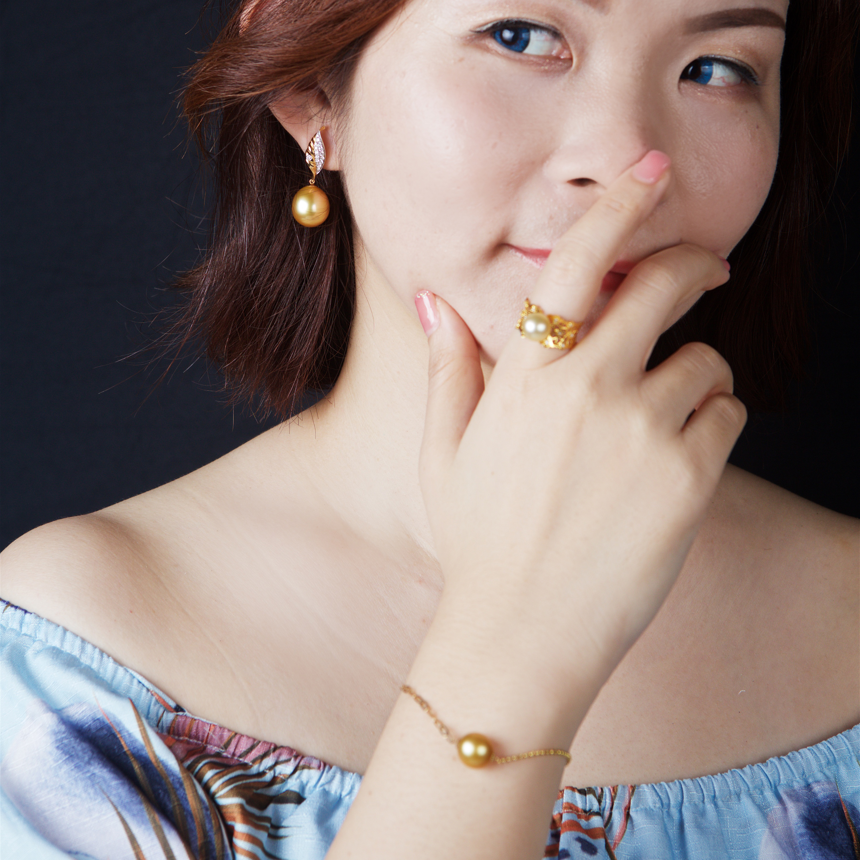 18k South Sea Gold Pearl Bracelet (PPE00007)