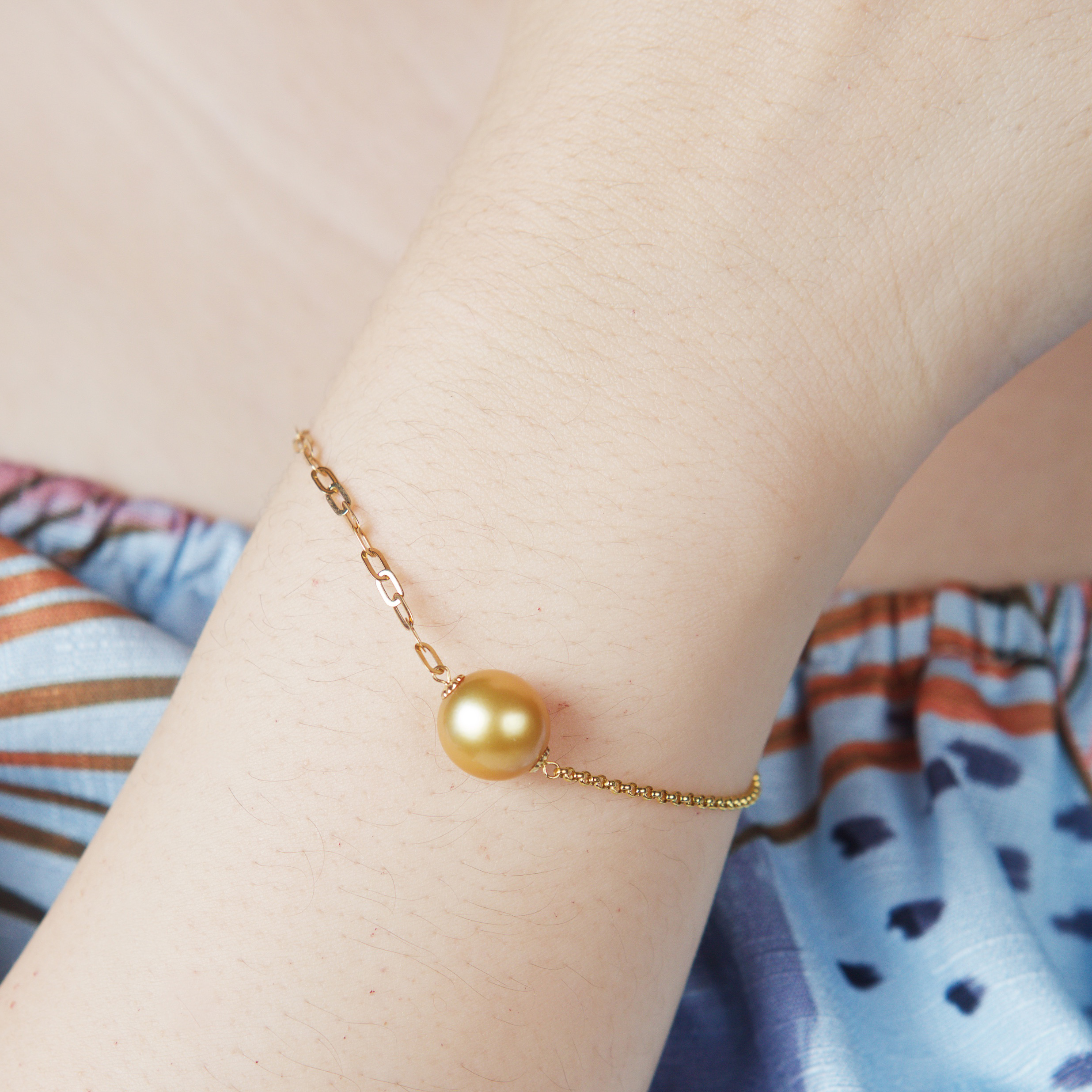 18k South Sea Gold Pearl Bracelet (PPE00007)