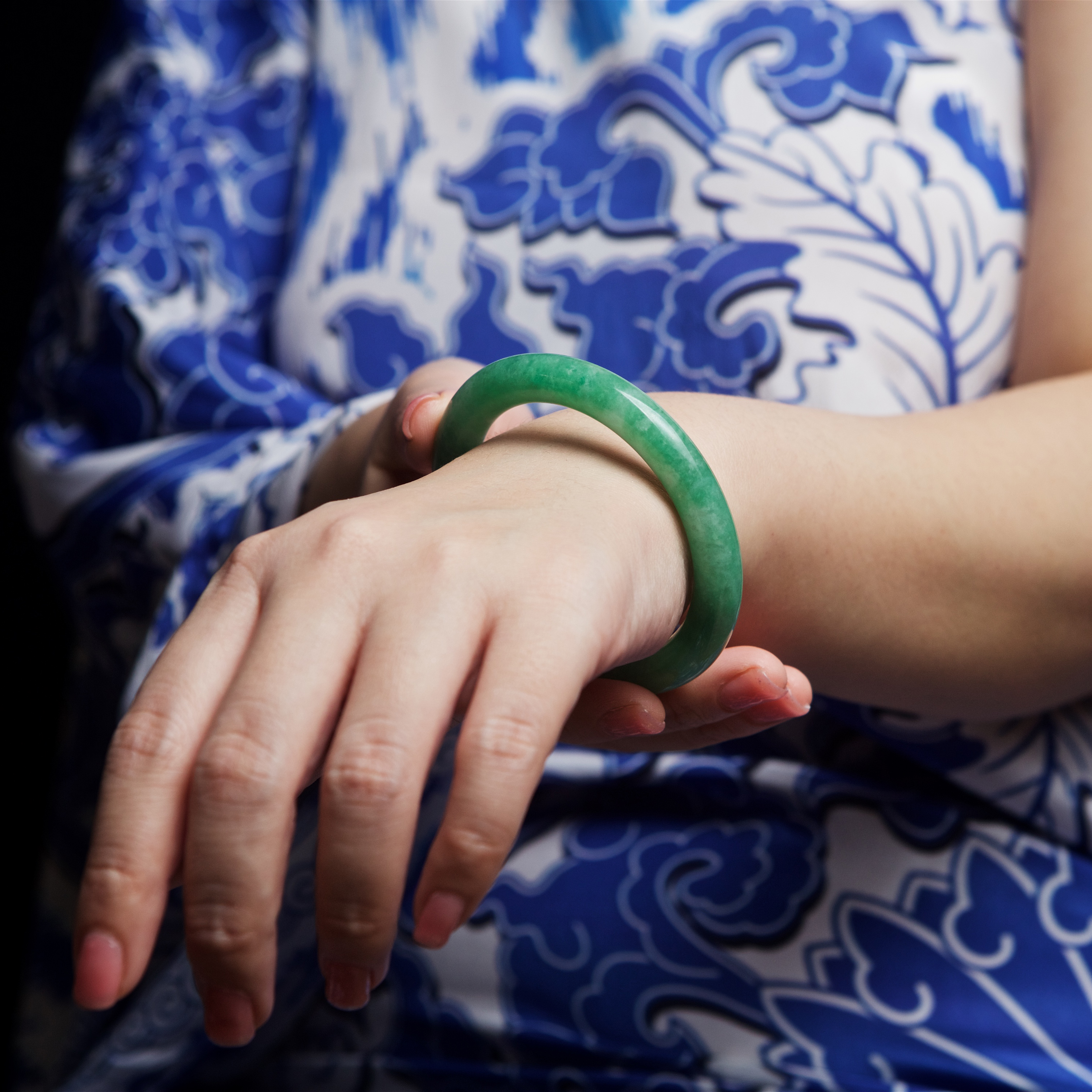 Green Jadeite Bangle (PJA00071)