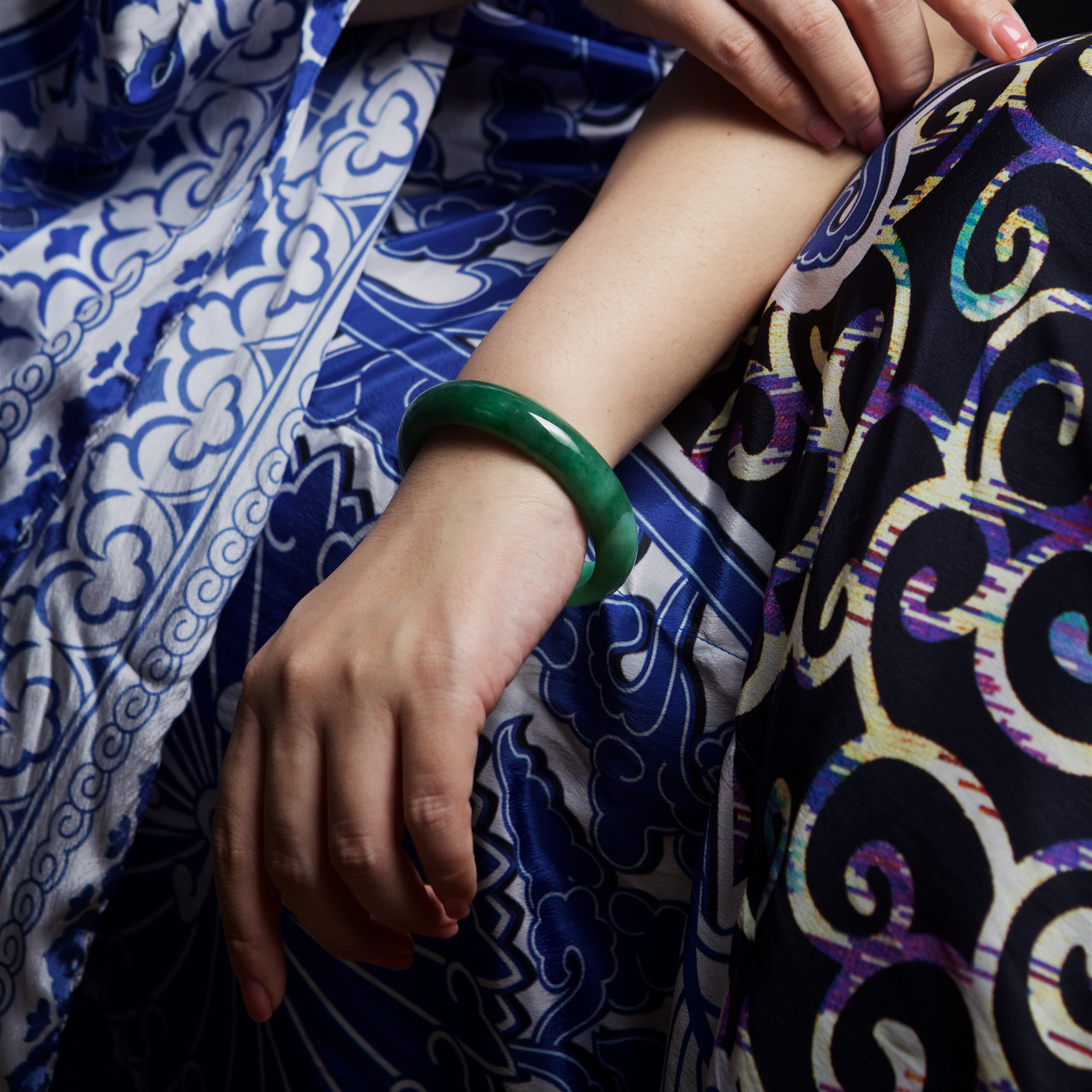 Green Jadeite Bangle (PJA00070)