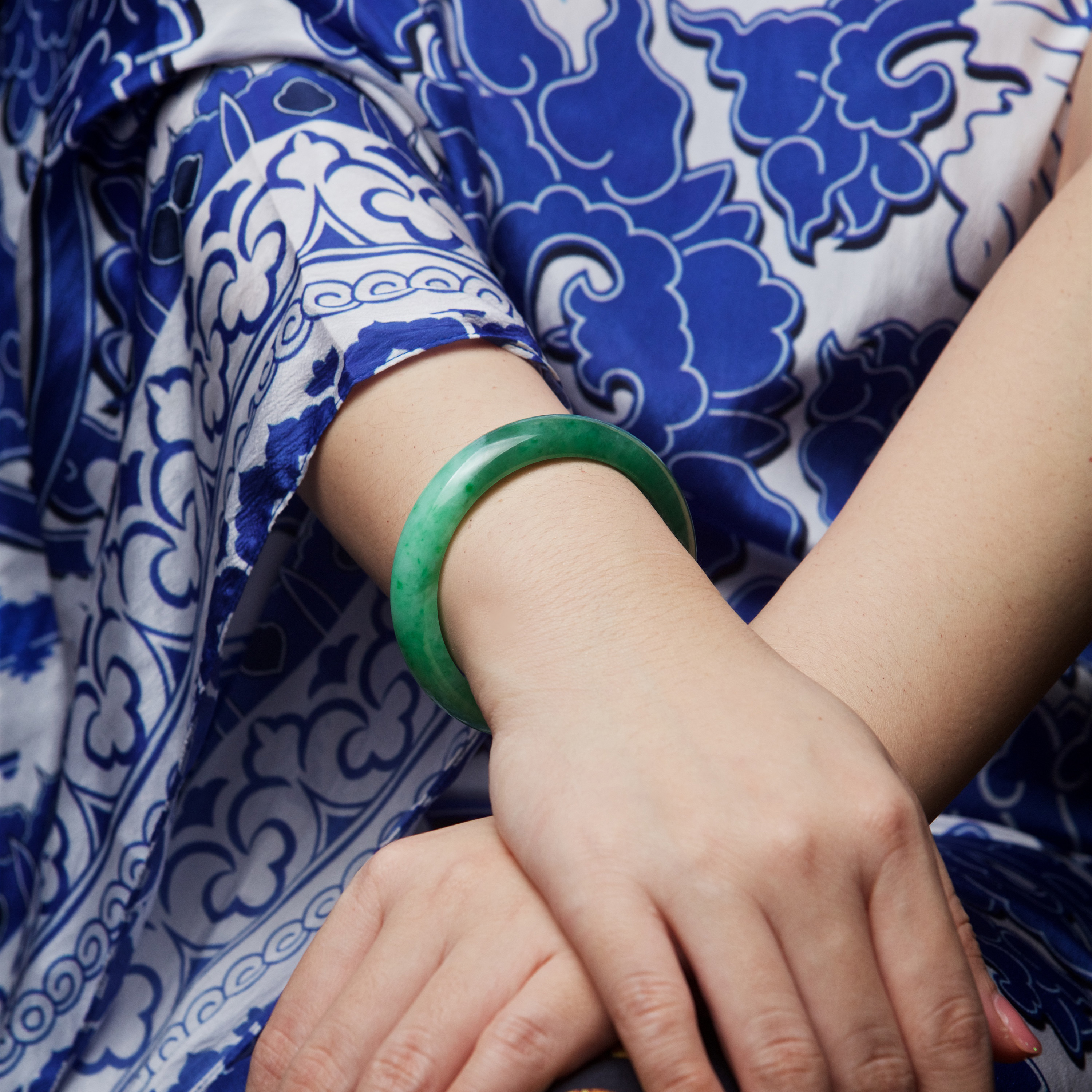 Green Jadeite Bangle (PJA00070)