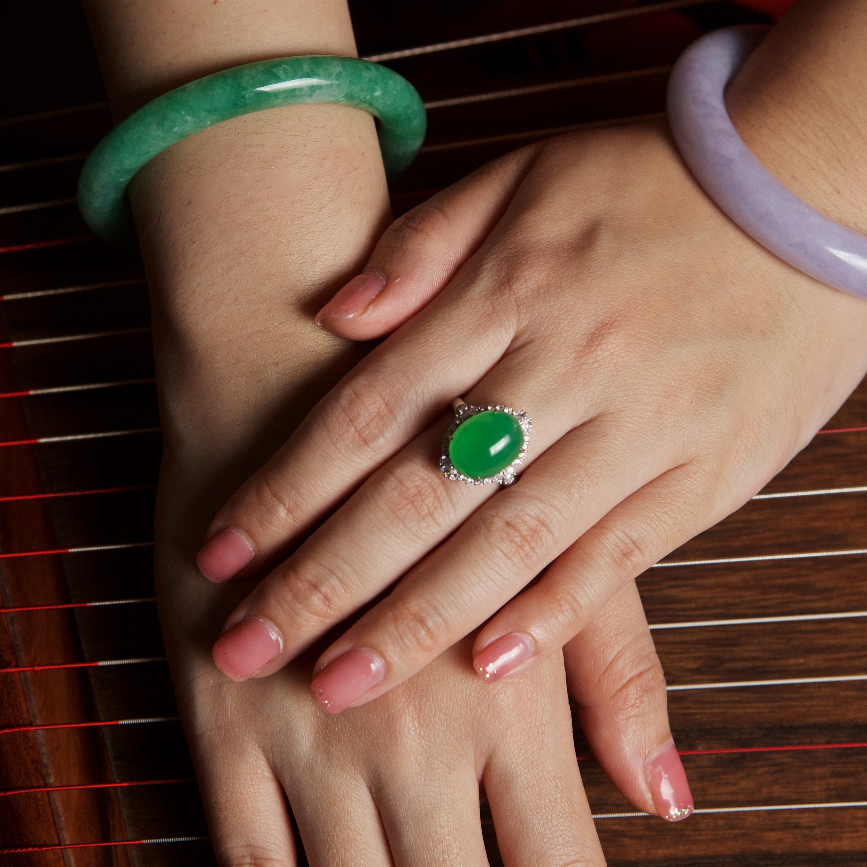 Green Jadeite Bangle (PJA00071)