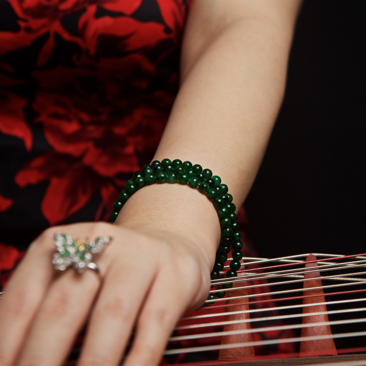 Spicy Green Beads Bracelet or Necklace (PJA00045)