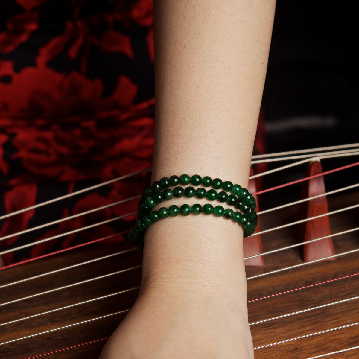 Spicy Green Beads Bracelet or Necklace (PJA00045)