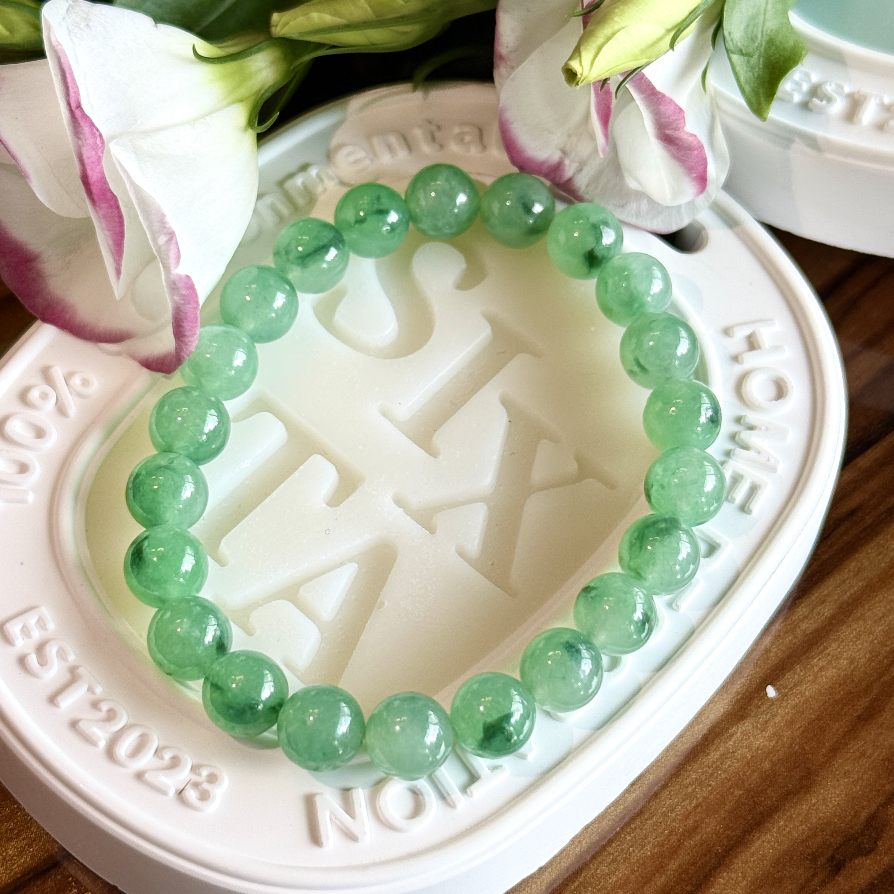 Icy Bluish Green Jade Bracelets (PJA00825)