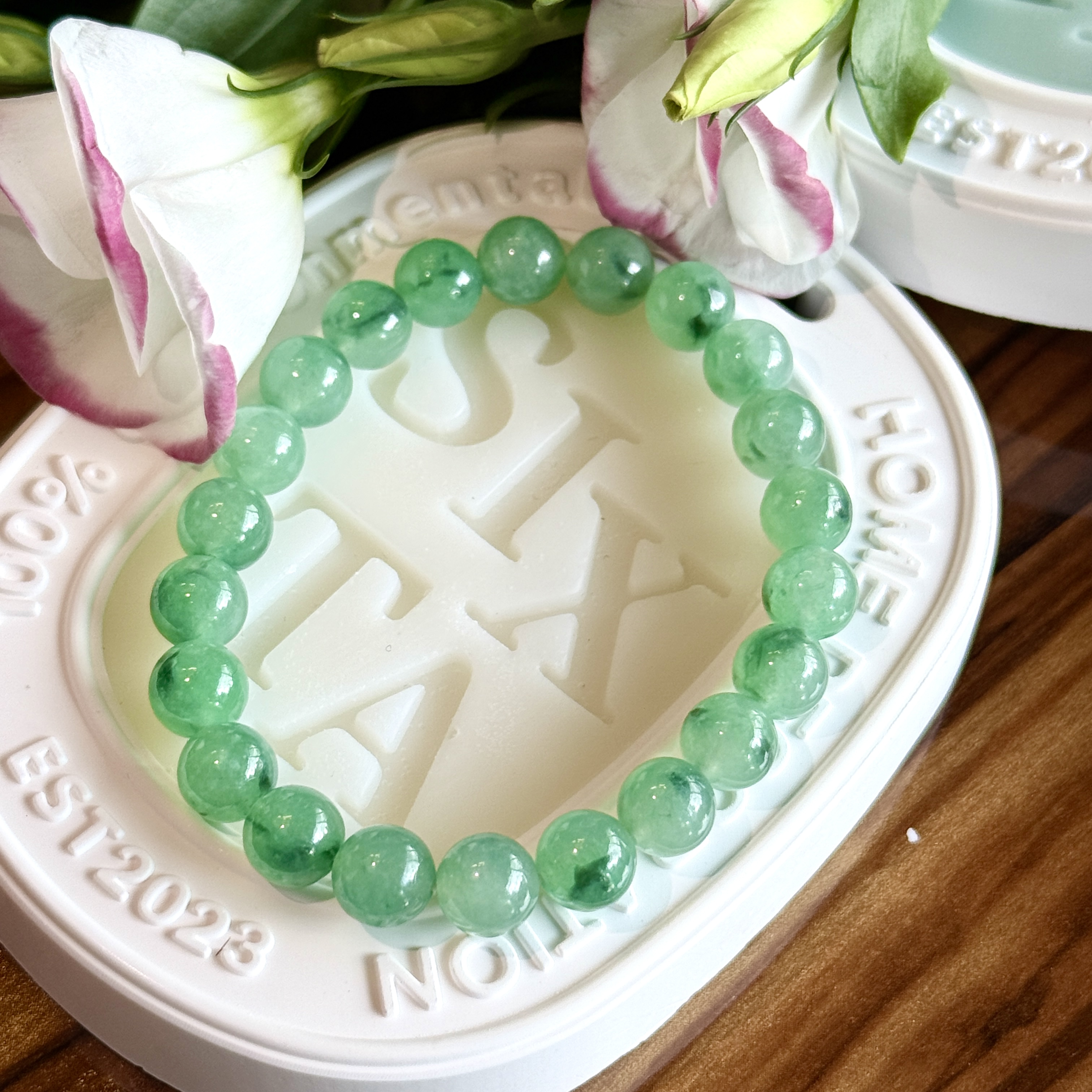 Icy Bluish Green Jade Bracelets (PJA00825)