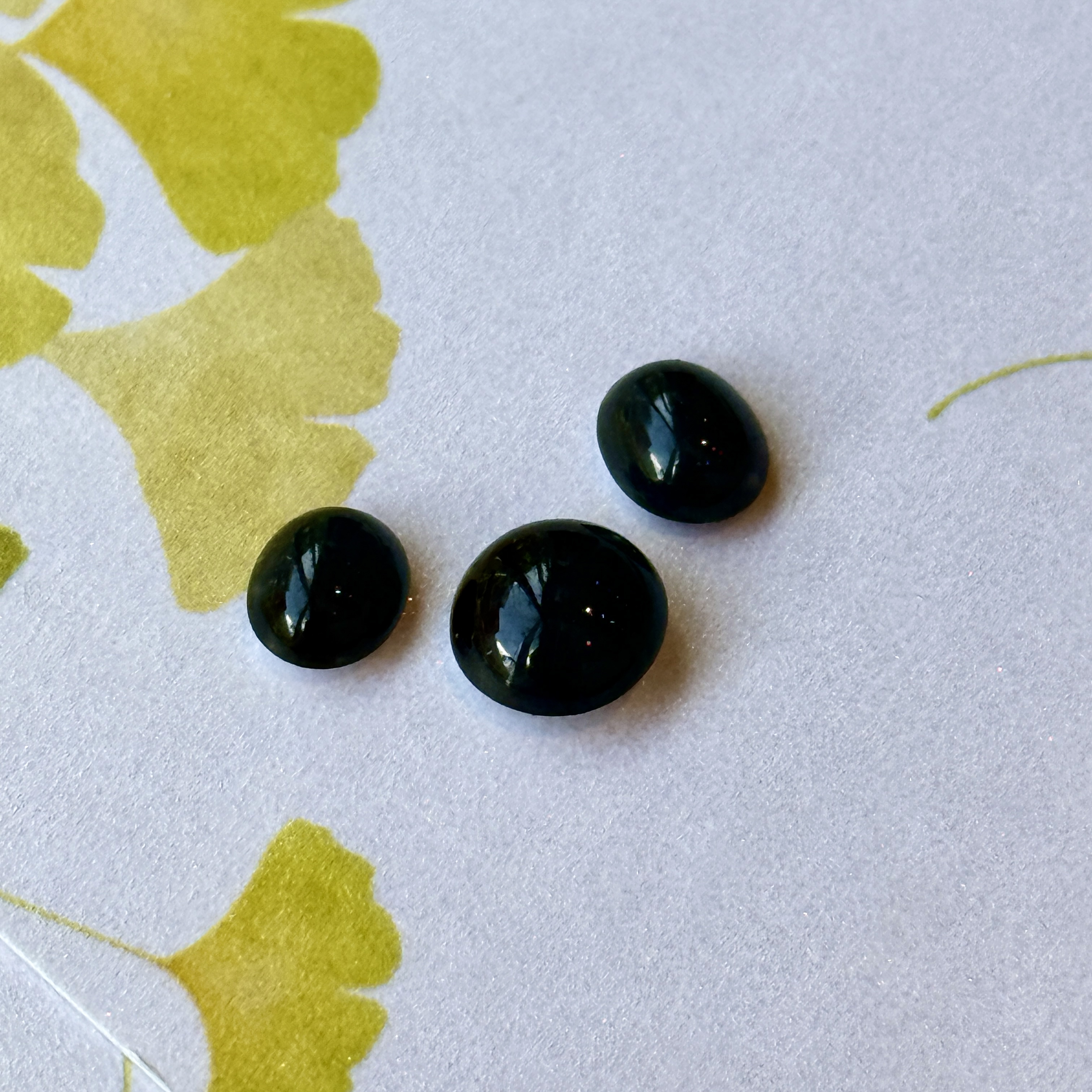 Deep Denim Blue Jade Cabochon (PJA01298)
