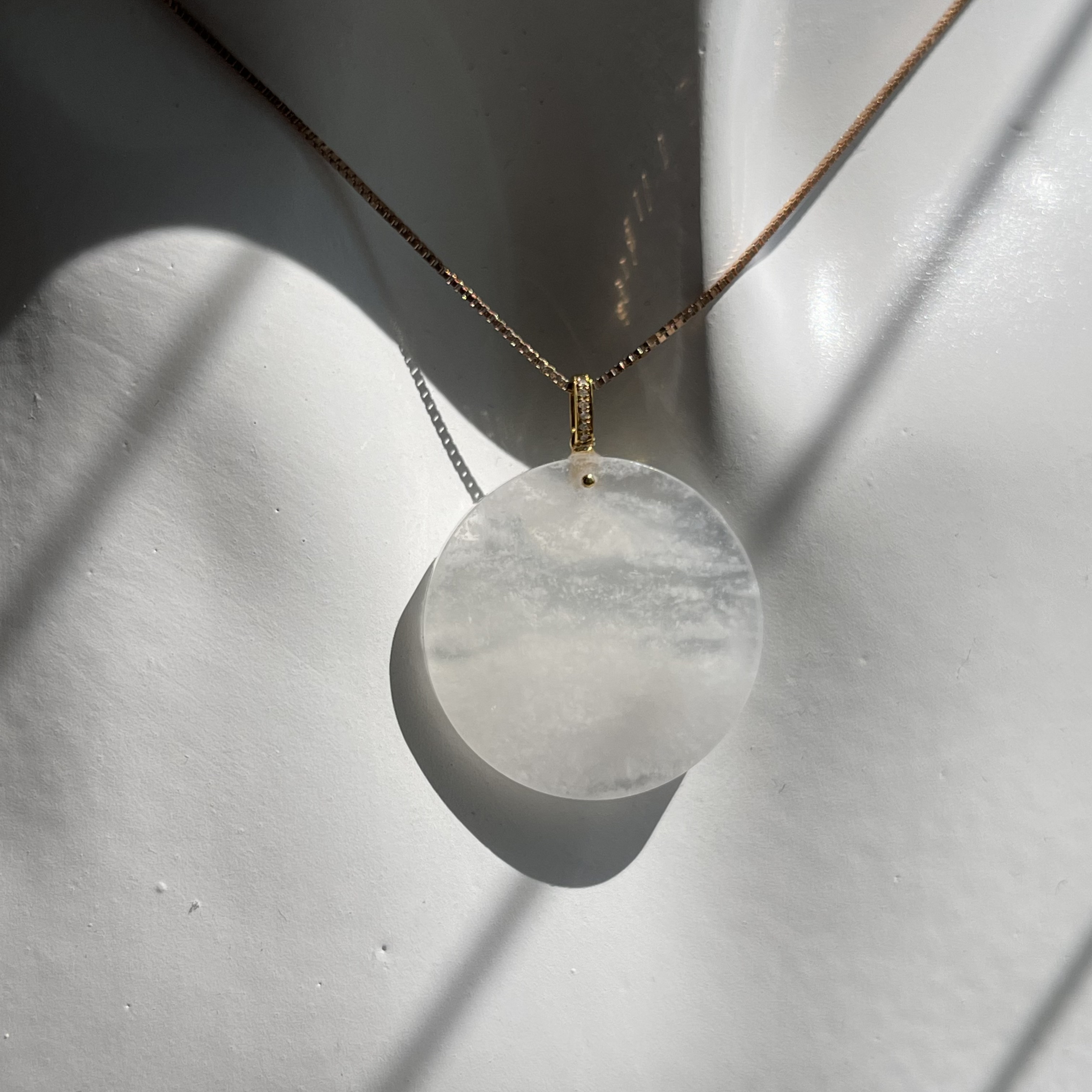 18K White Gold Golden Jade Earrings (PJA00322)