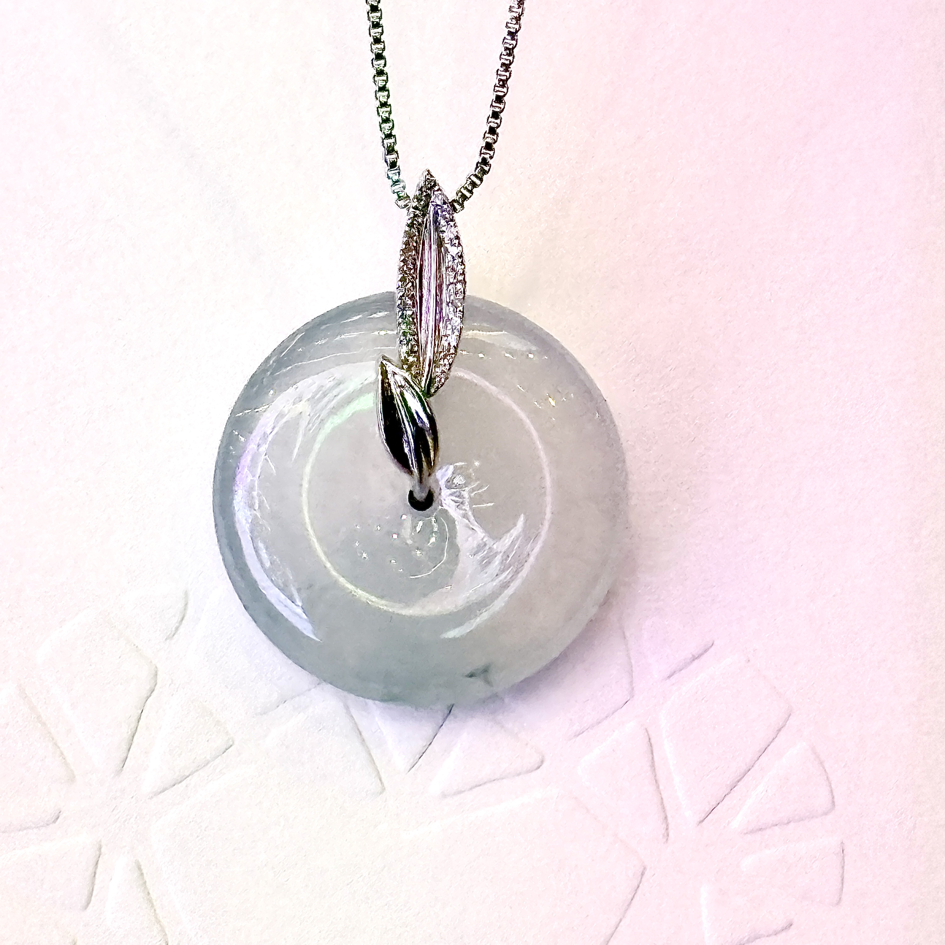Icy Safety Coin Jade Pendant (PJA00943)