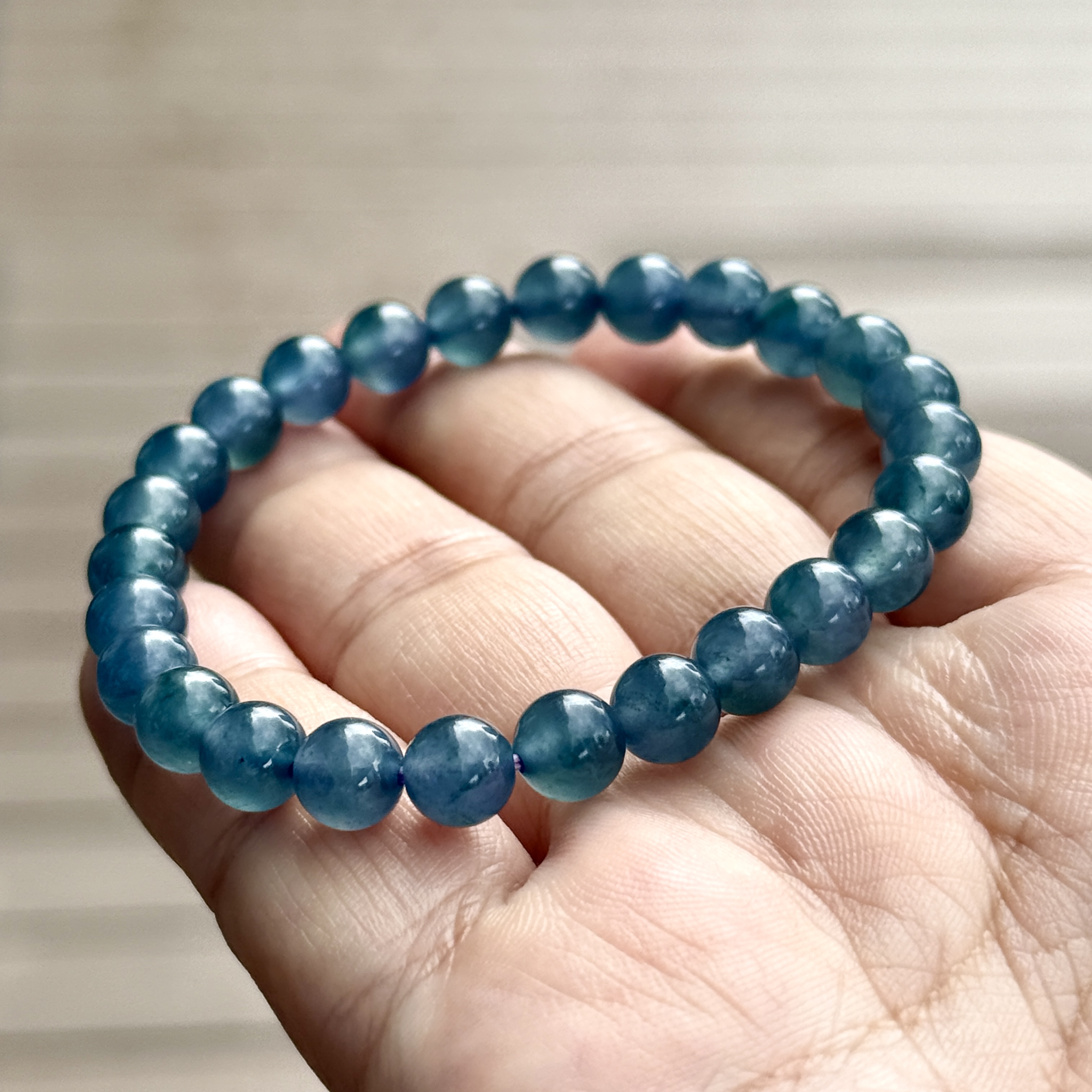 Icy Bluish Jade Bracelet (PJA00907)