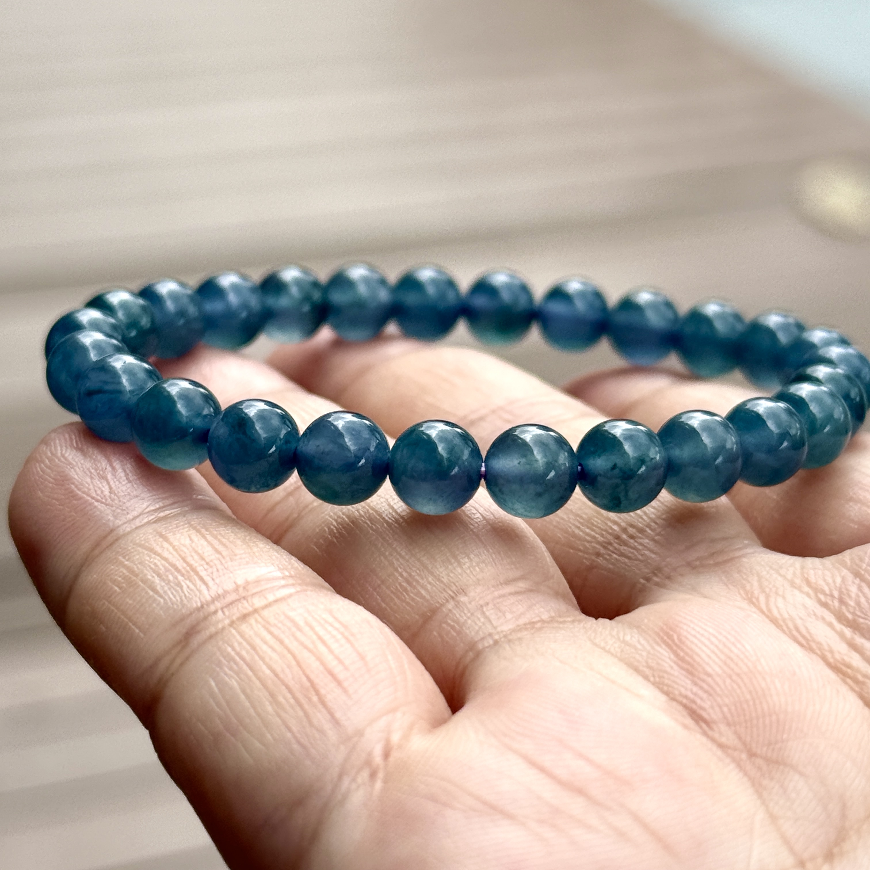 Icy Bluish Jade Bracelet (PJA00907)