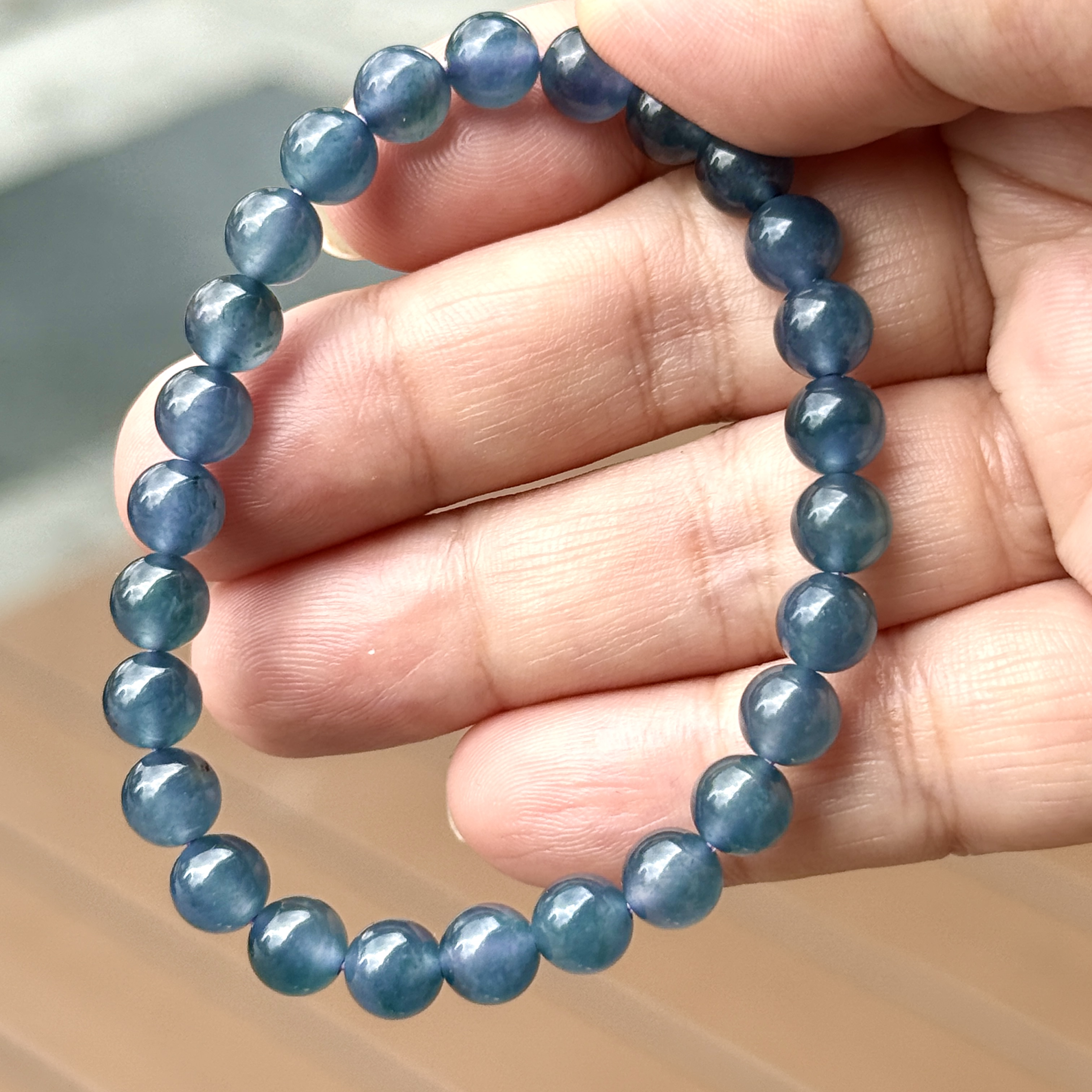 Icy Bluish Jade Bracelet (PJA00907)