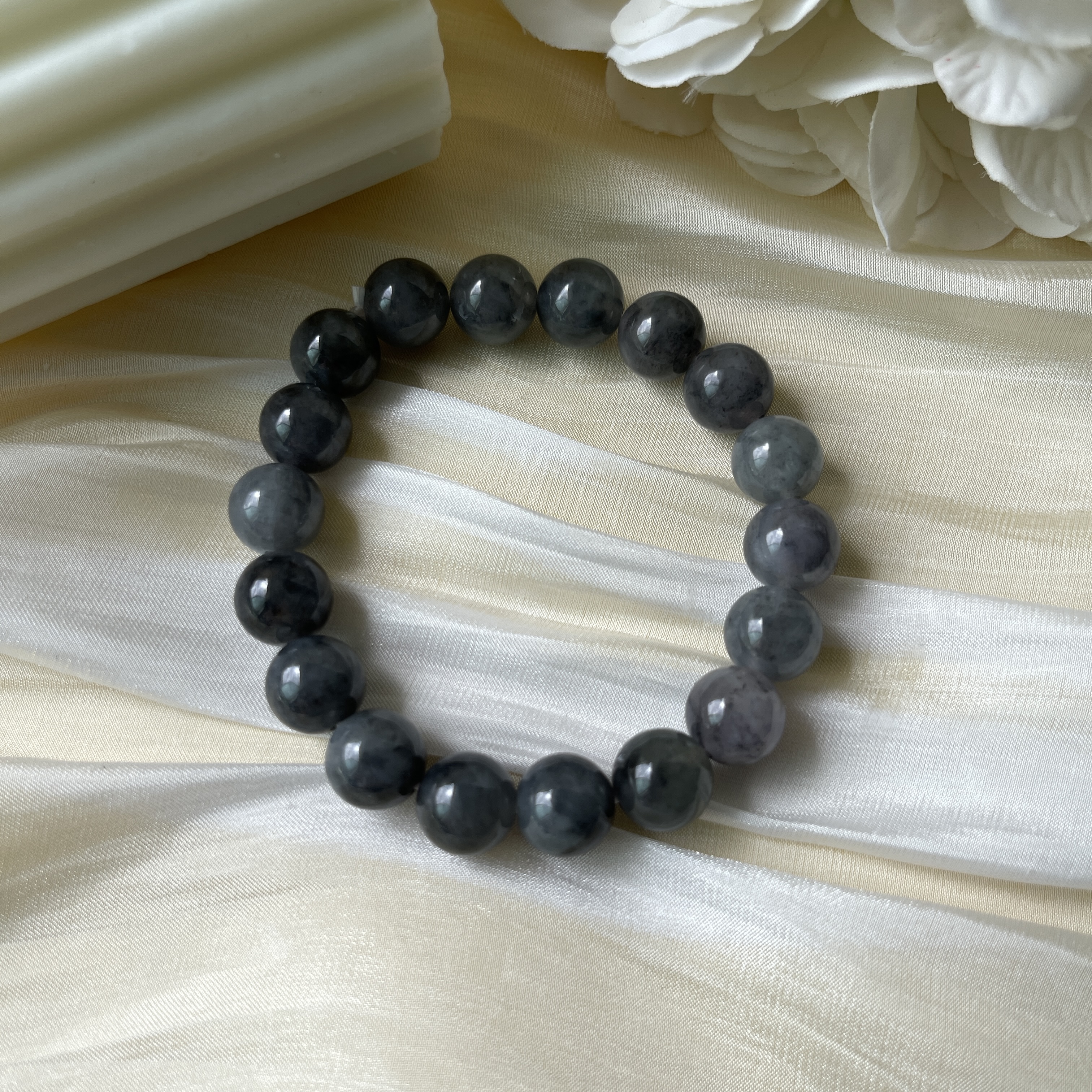 The Black Meteor Jade Bracelet (PJA00215)