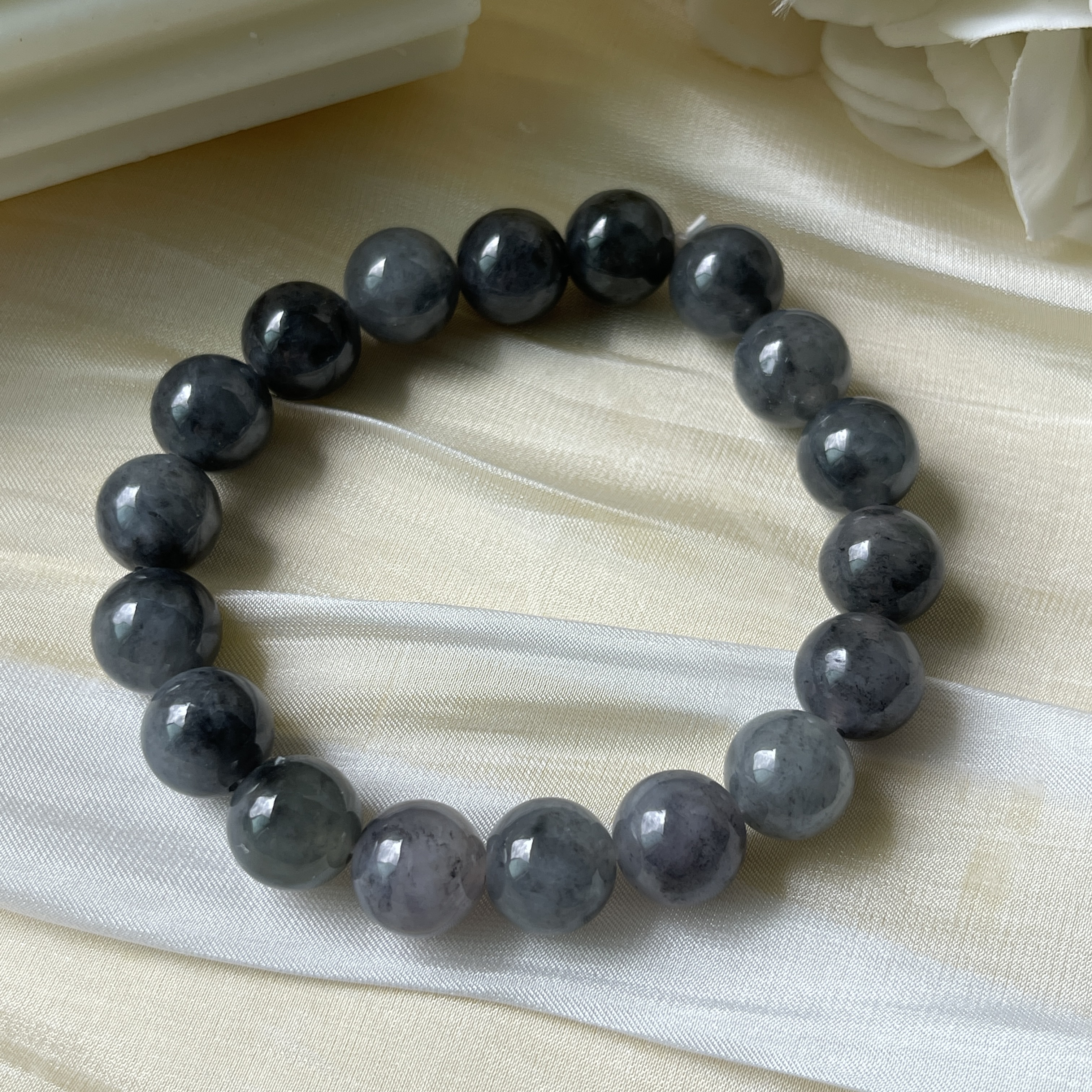 The Black Meteor Jade Bracelet (PJA00215)