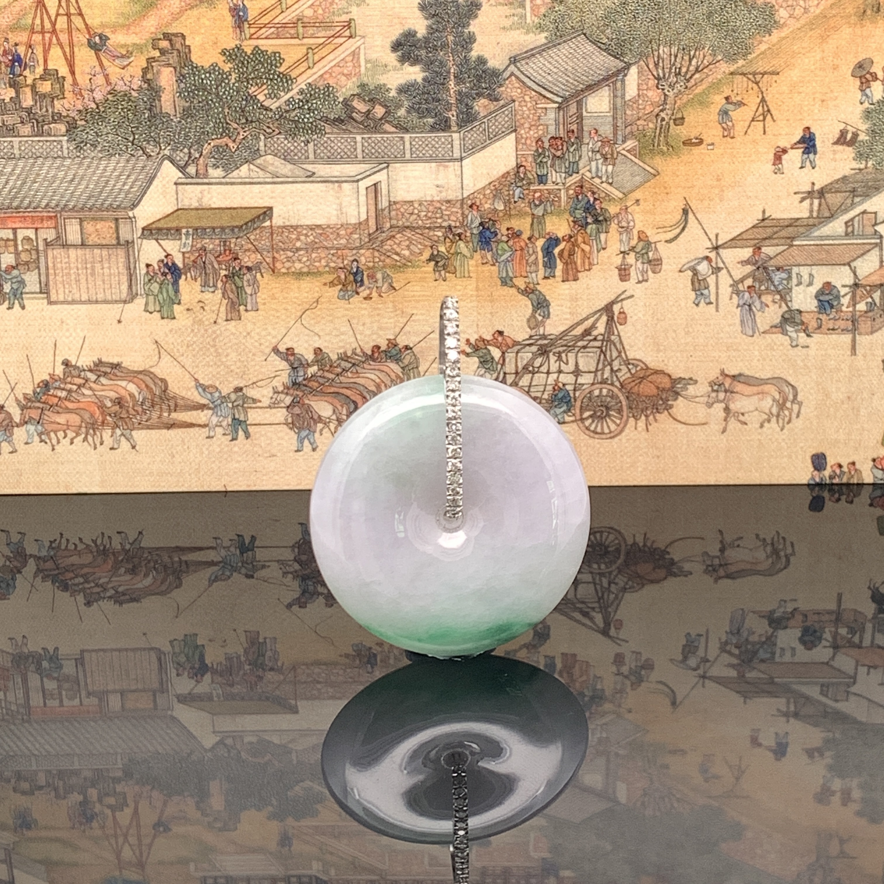 Lavender Green Jade Pendant 春带彩 (PJA00811)