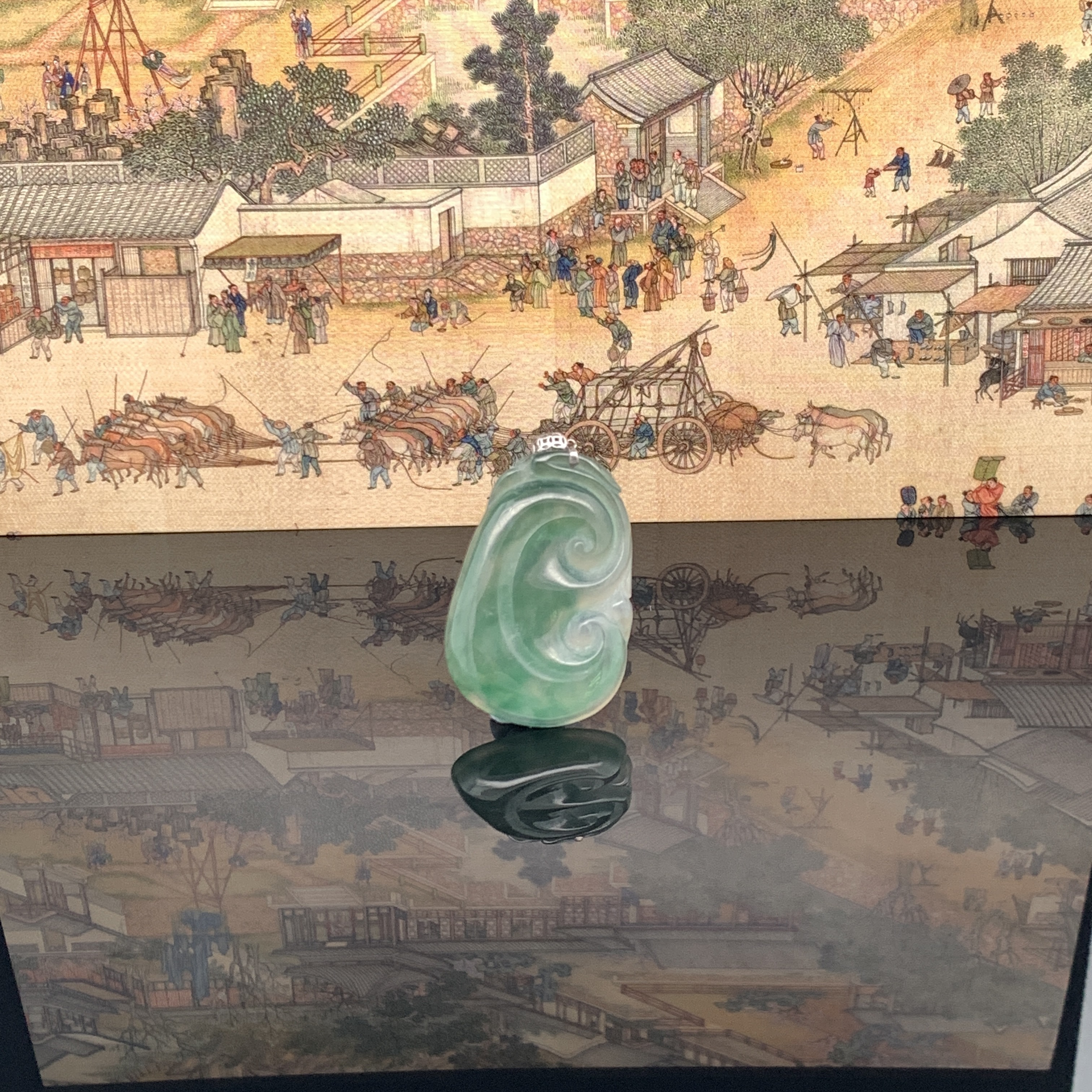 Green Jade Ruyi Pendant (PJA00275)