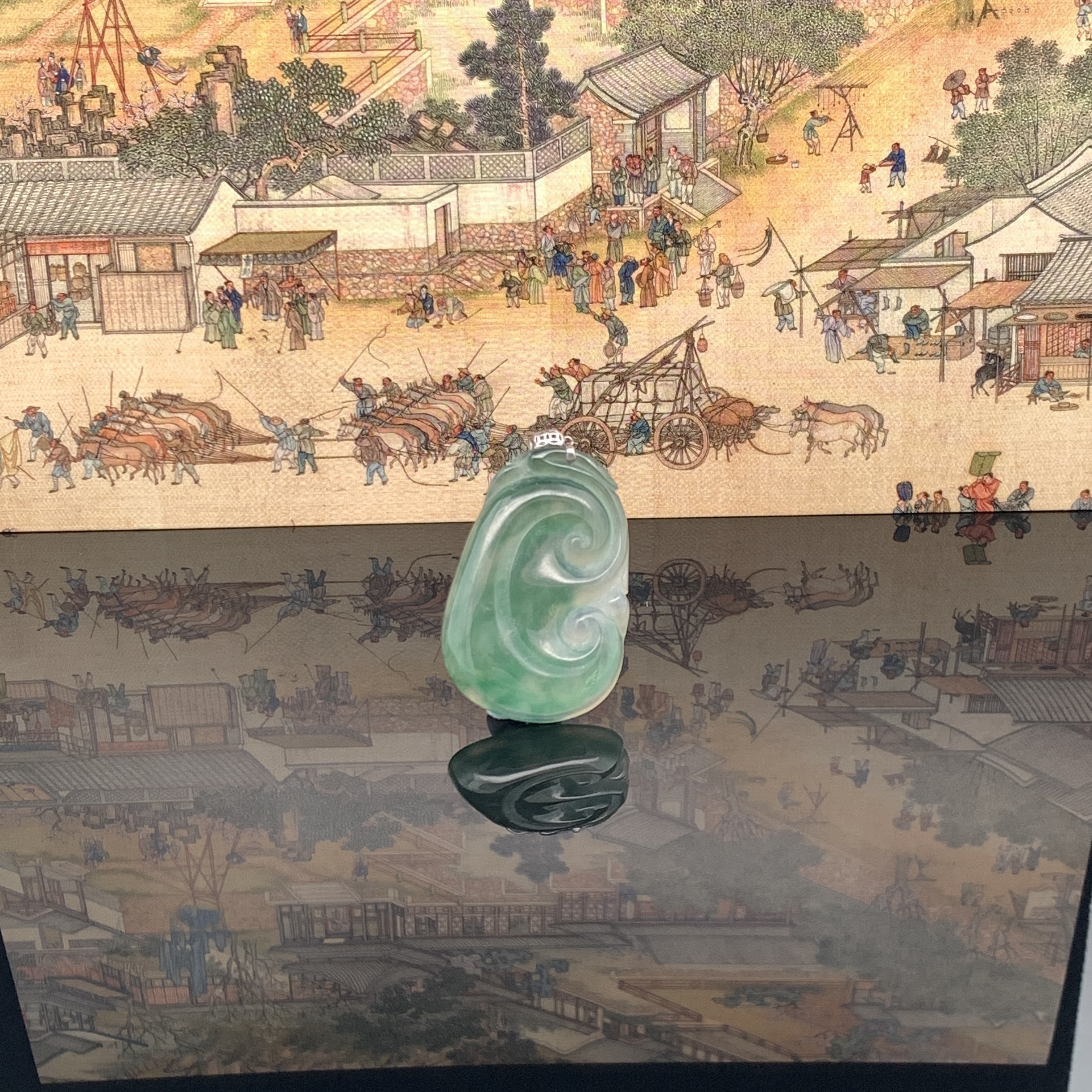 Green Jade Ruyi Pendant (PJA00275)