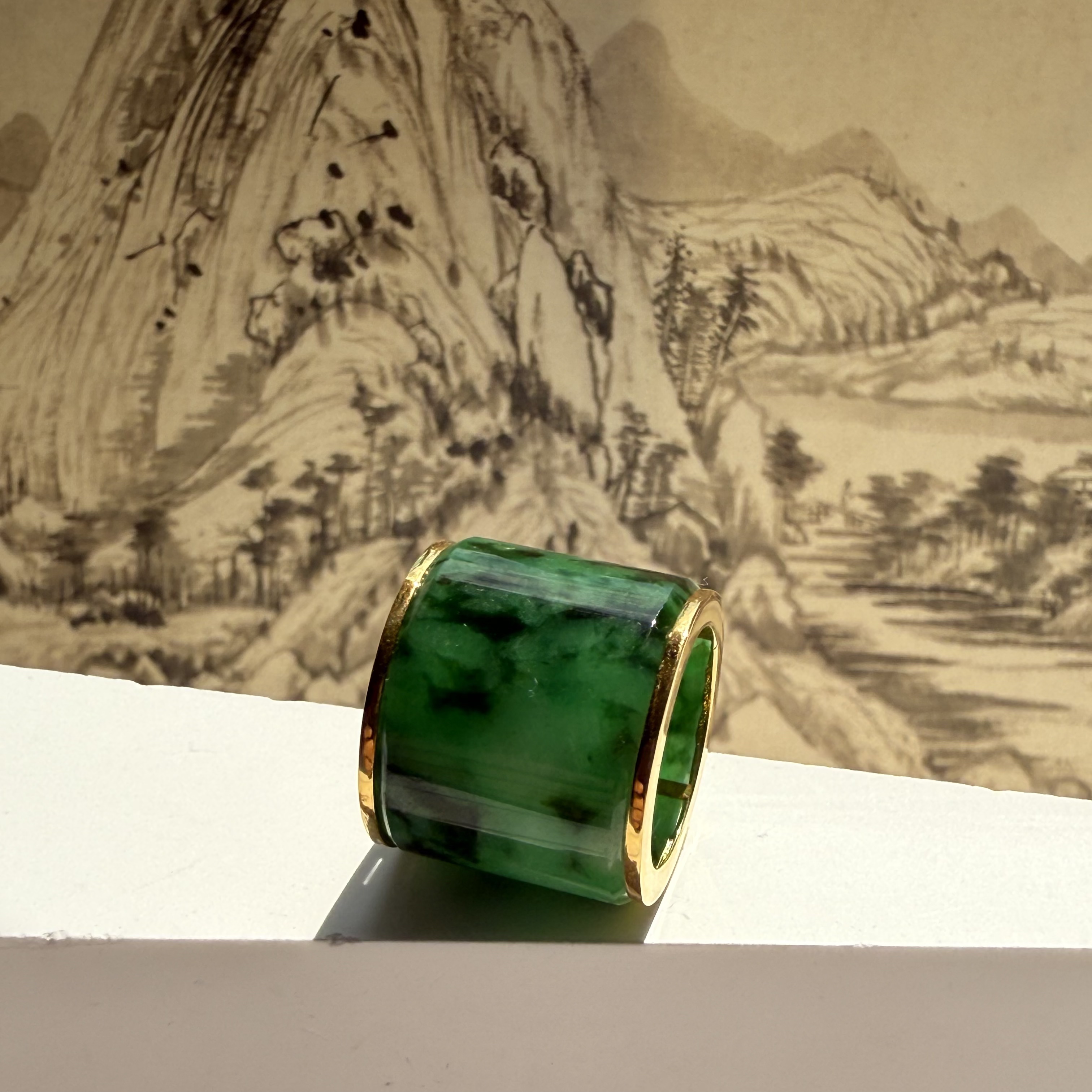 Green Jade Barrel Pendant - Lu Lu Tong 路路通 (PJA00742)