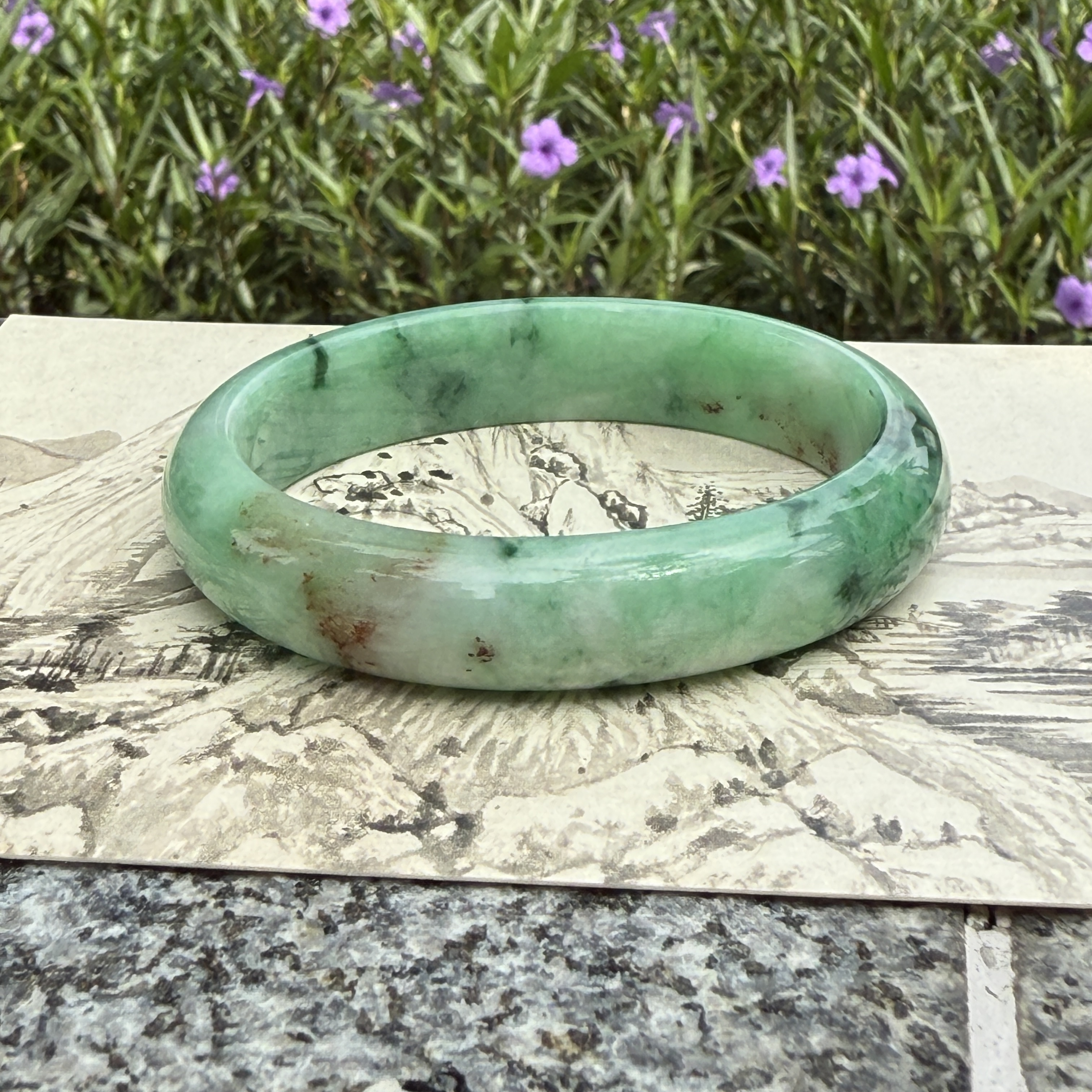 Green Jadeite Bangle (PJA00774)