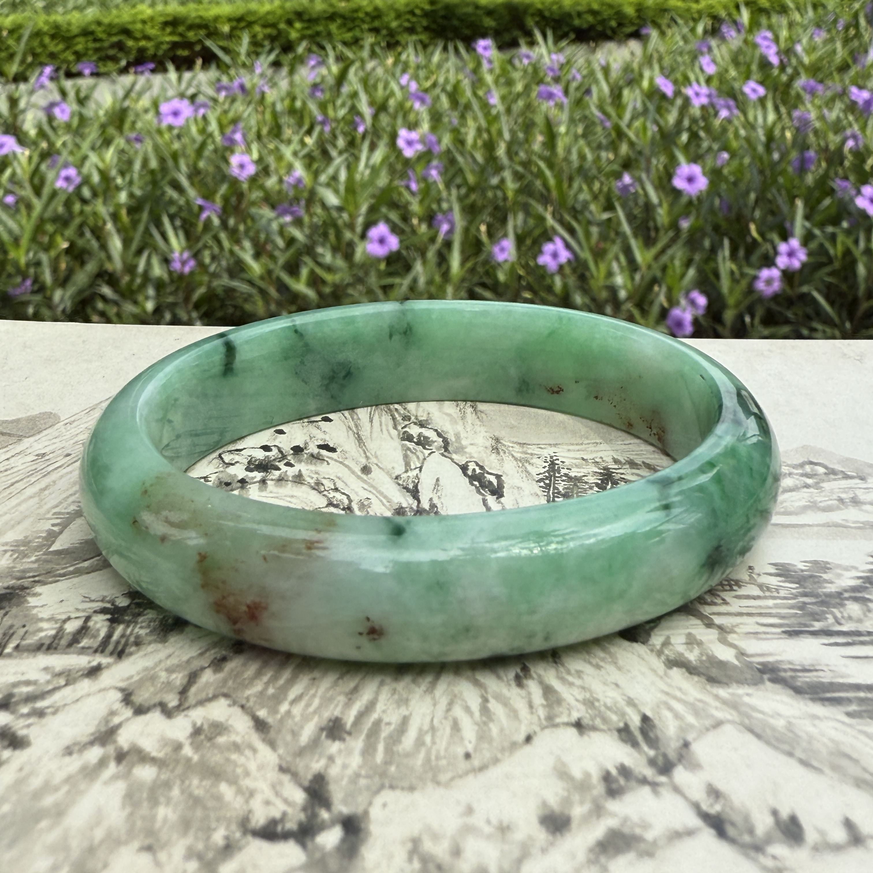 Green Jadeite Bangle (PJA00774)
