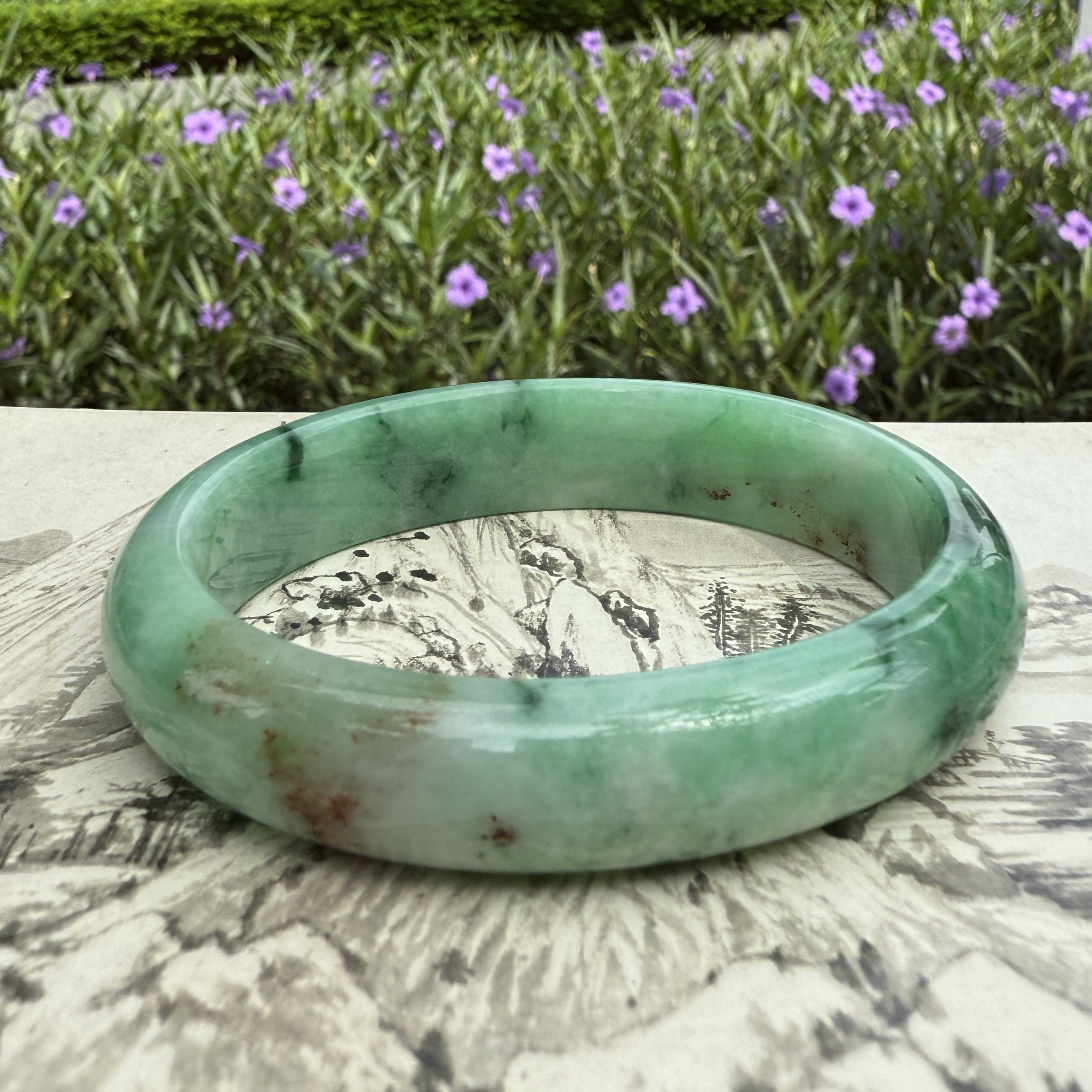 Green Jadeite Bangle (PJA00774)