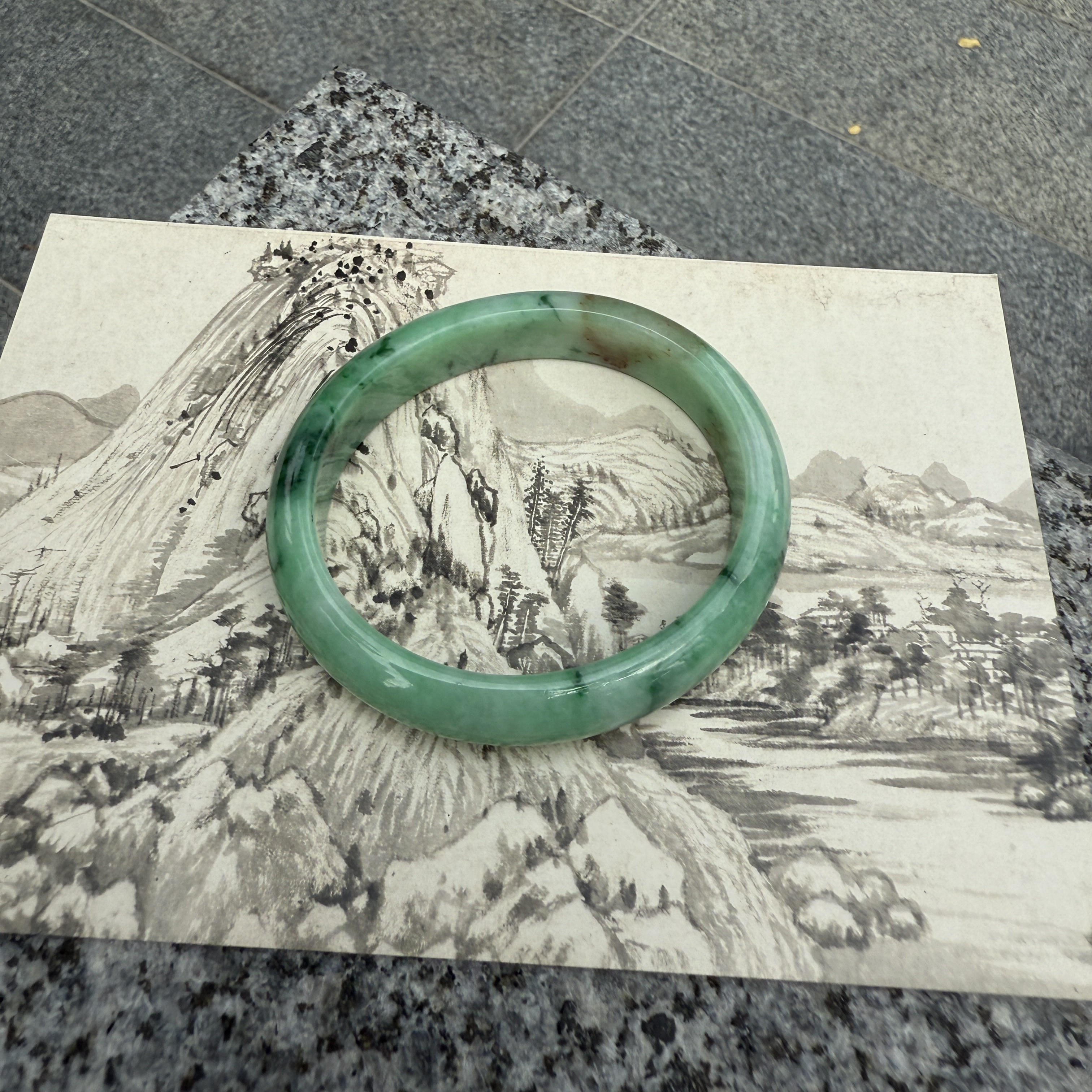 Green Jadeite Bangle (PJA00774)