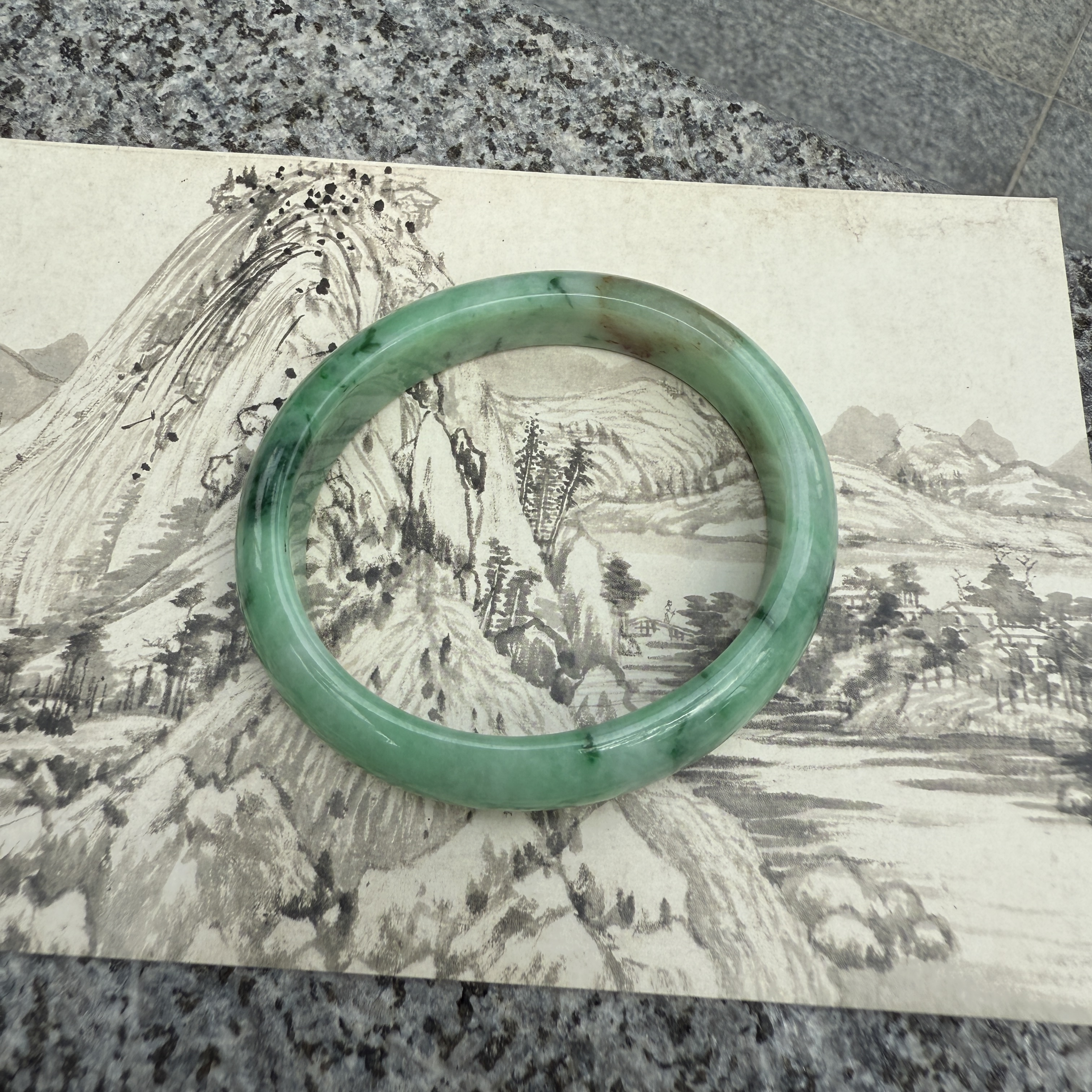 Green Jadeite Bangle (PJA00774)
