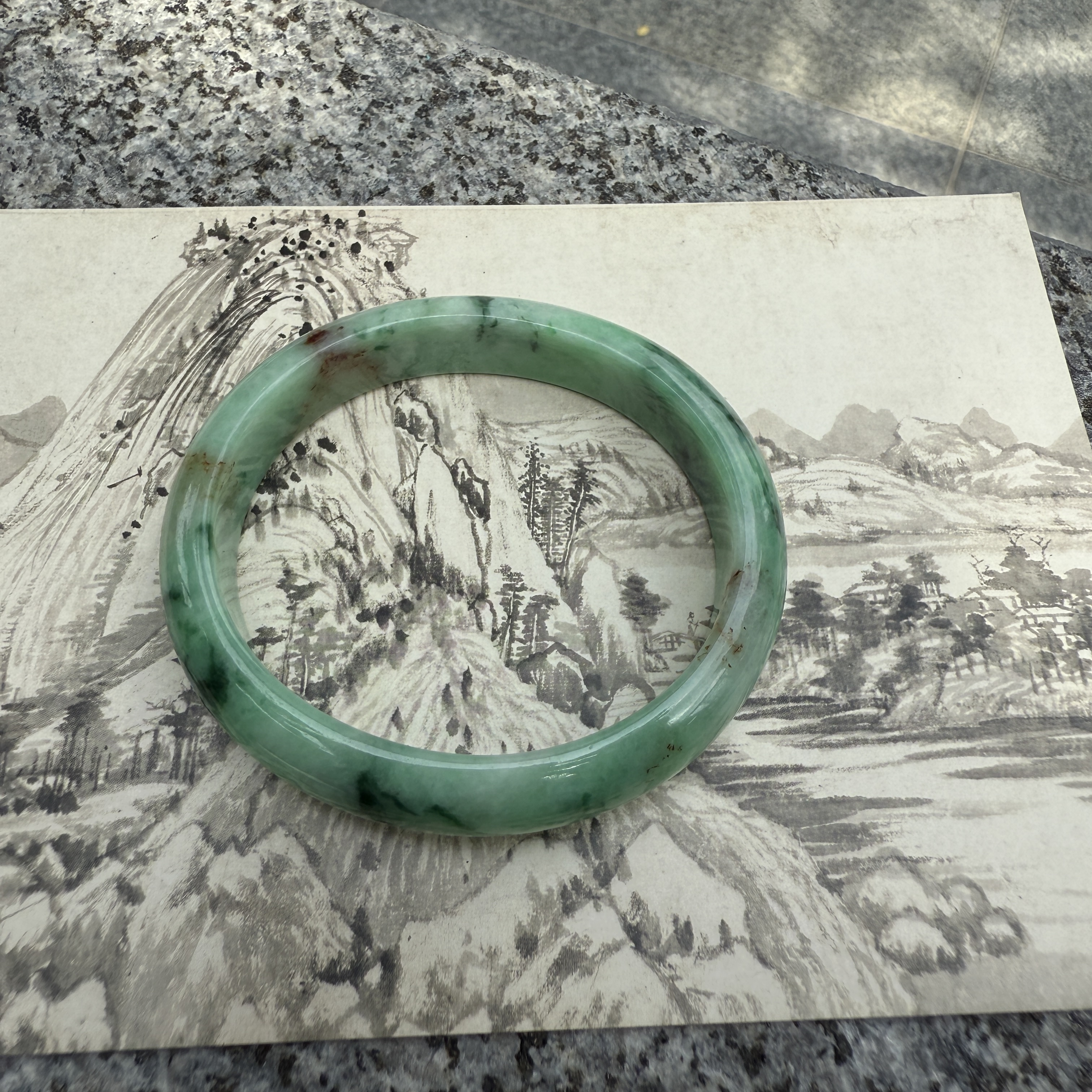 Green Jadeite Bangle (PJA00774)