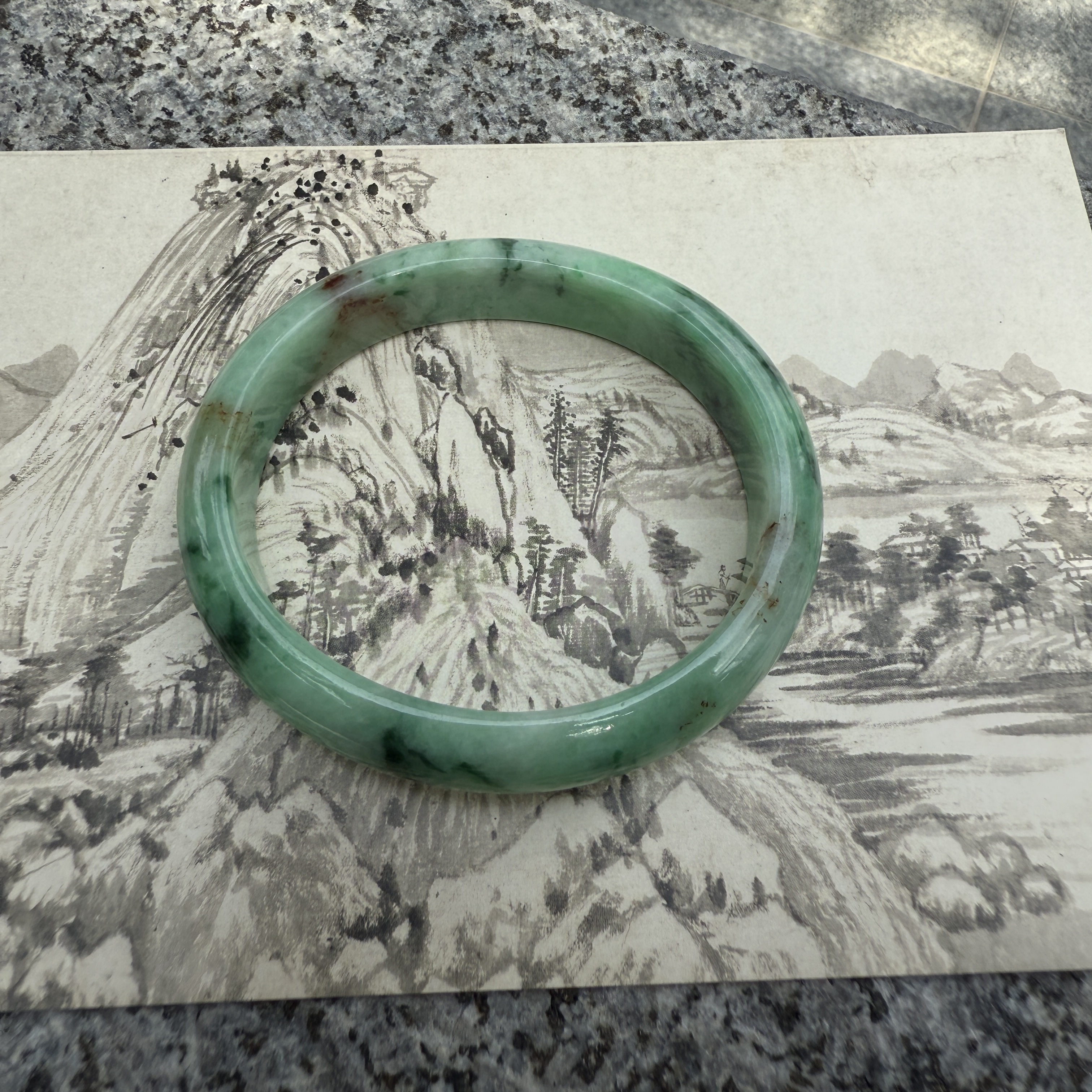 Green Jadeite Bangle (PJA00774)