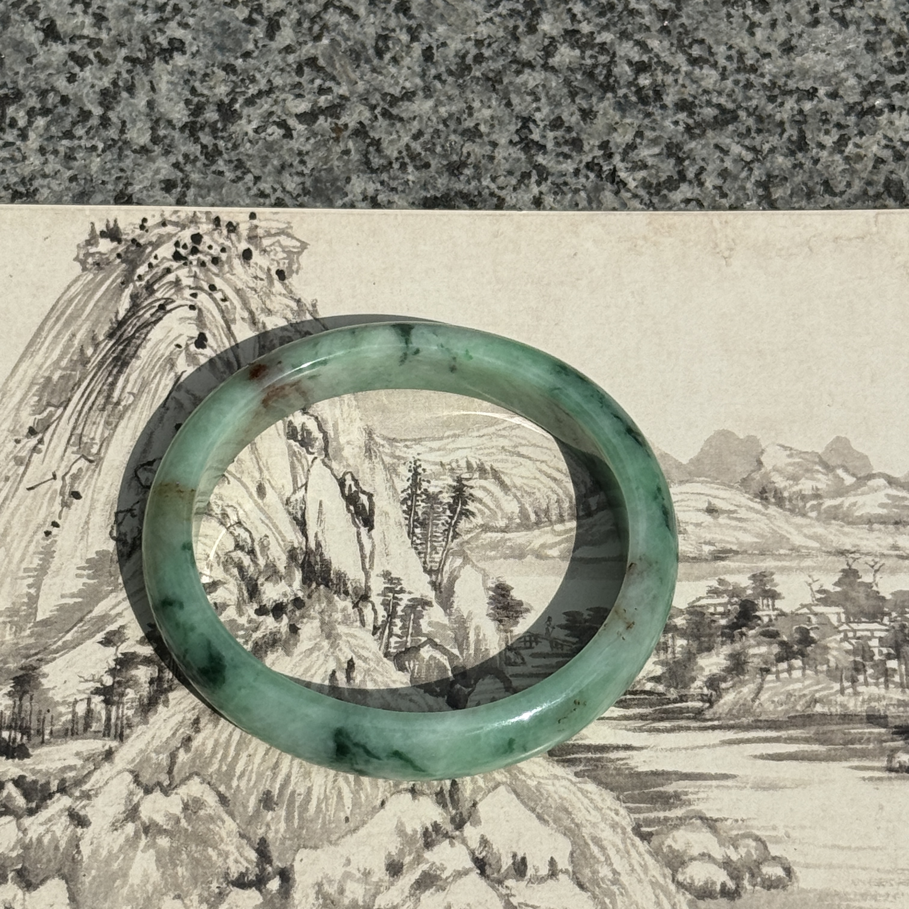 Green Jadeite Bangle (PJA00774)