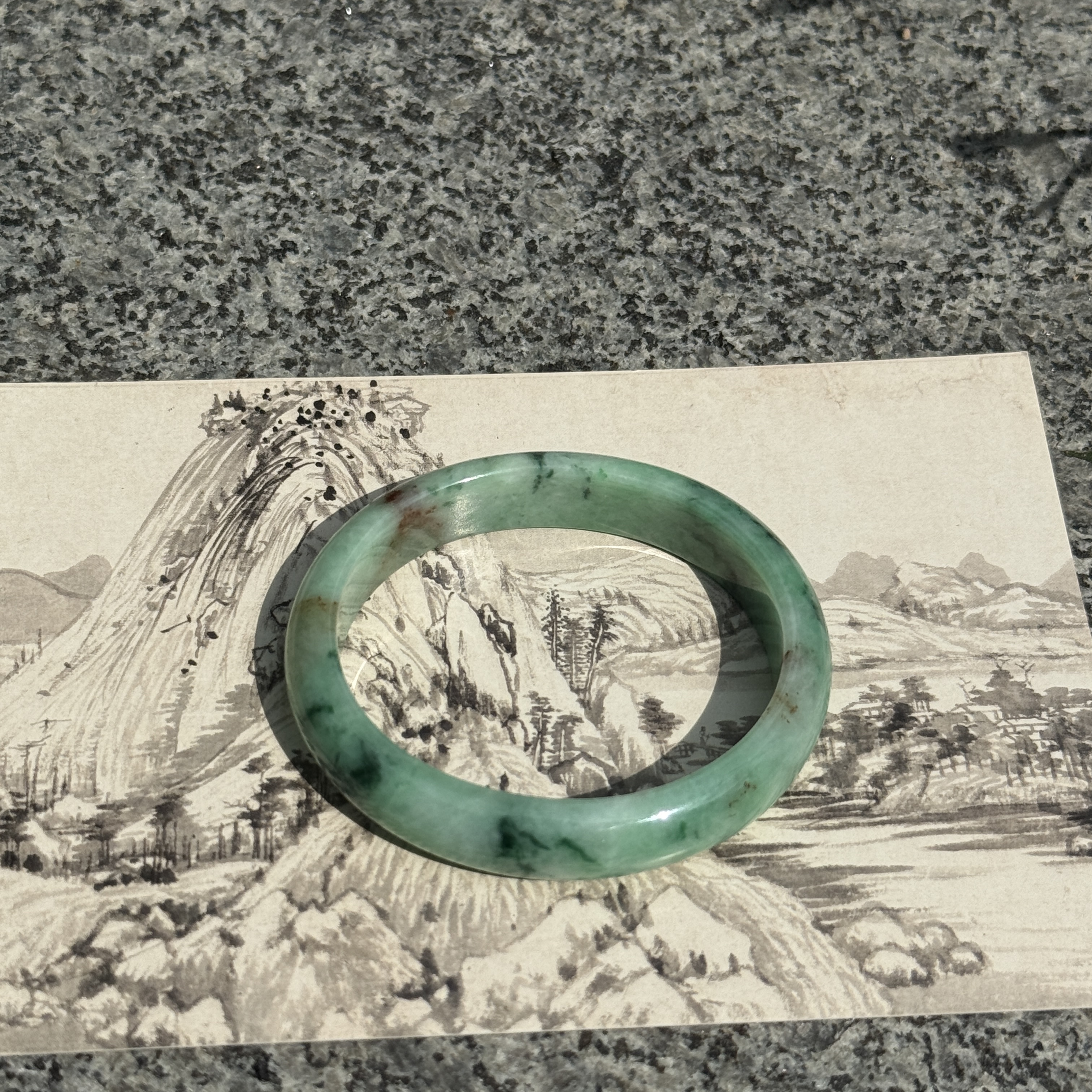 Green Jadeite Bangle (PJA00774)