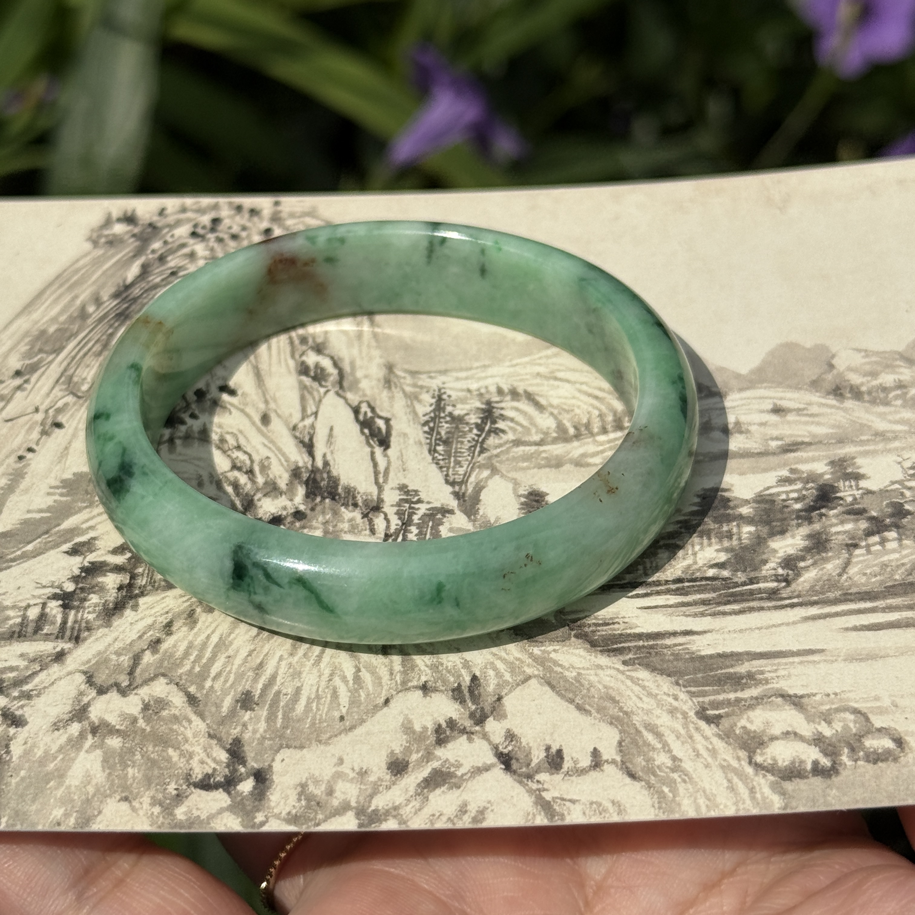 Green Jadeite Bangle (PJA00774)