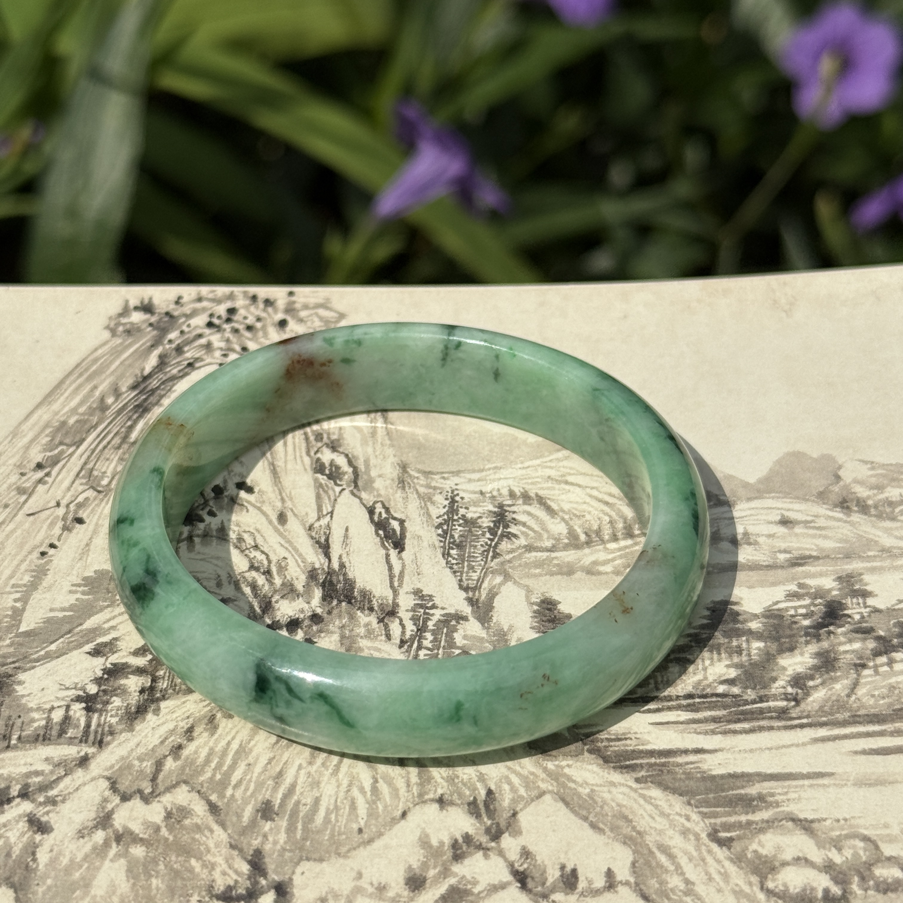 Green Jadeite Bangle (PJA00774)