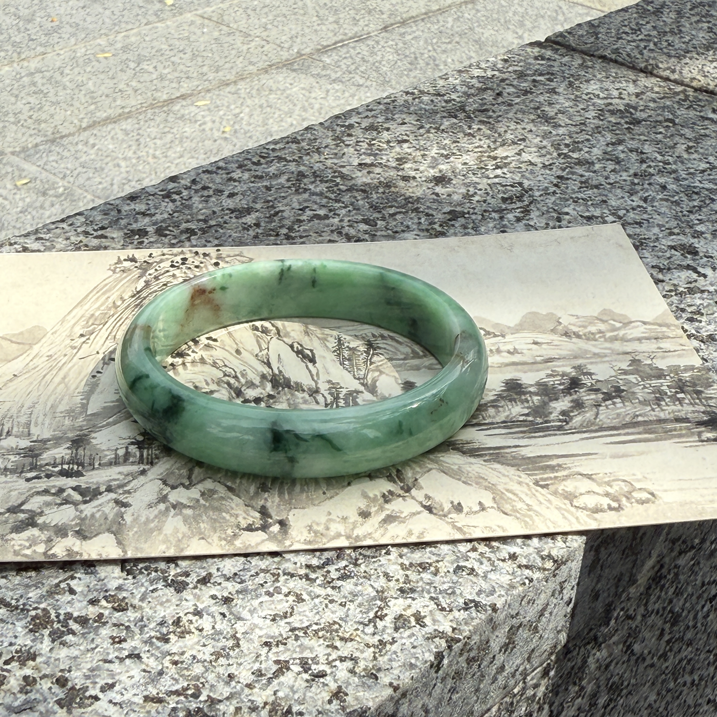 Green Jadeite Bangle (PJA00774)