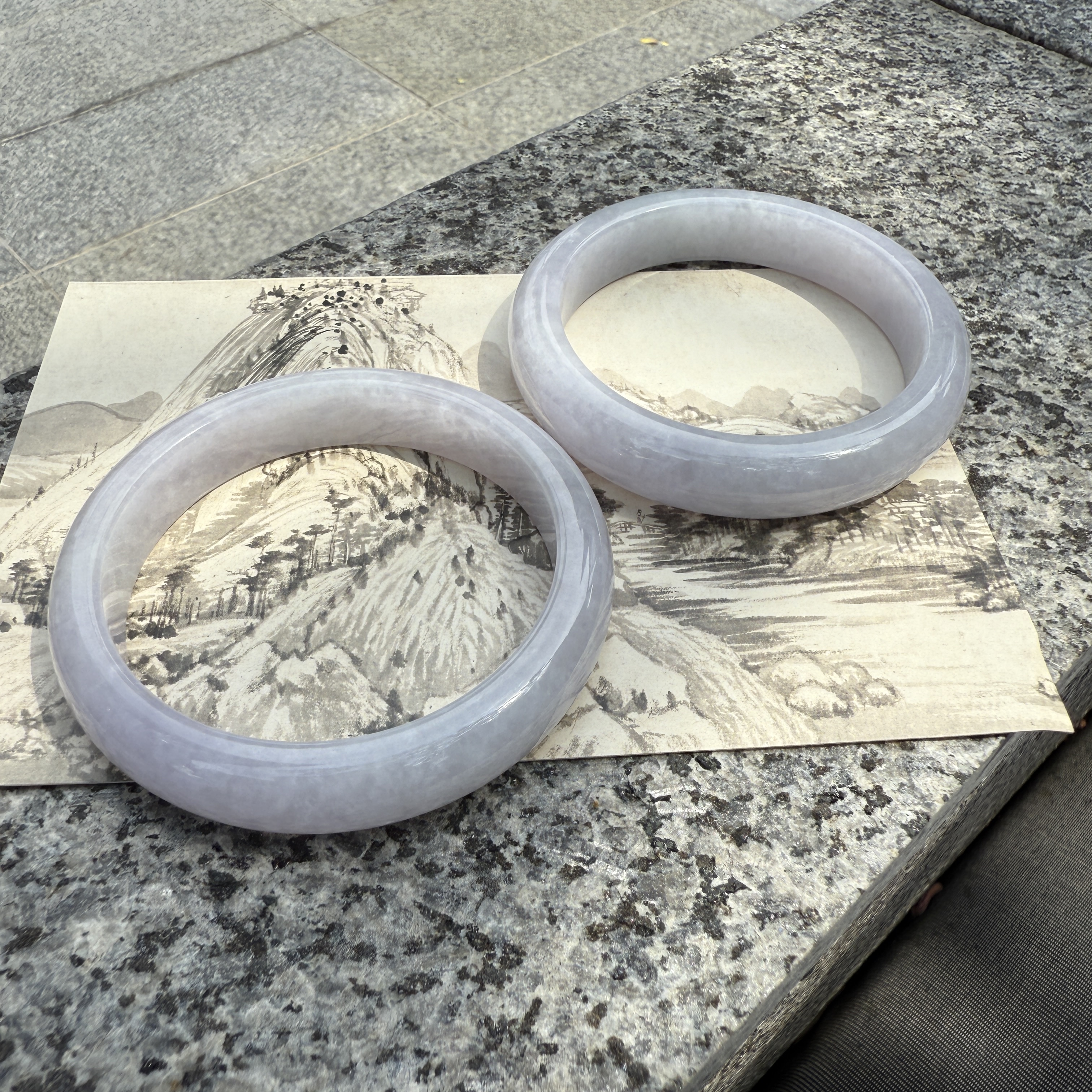 Lavender Jadeite Bangles (PJA00706)