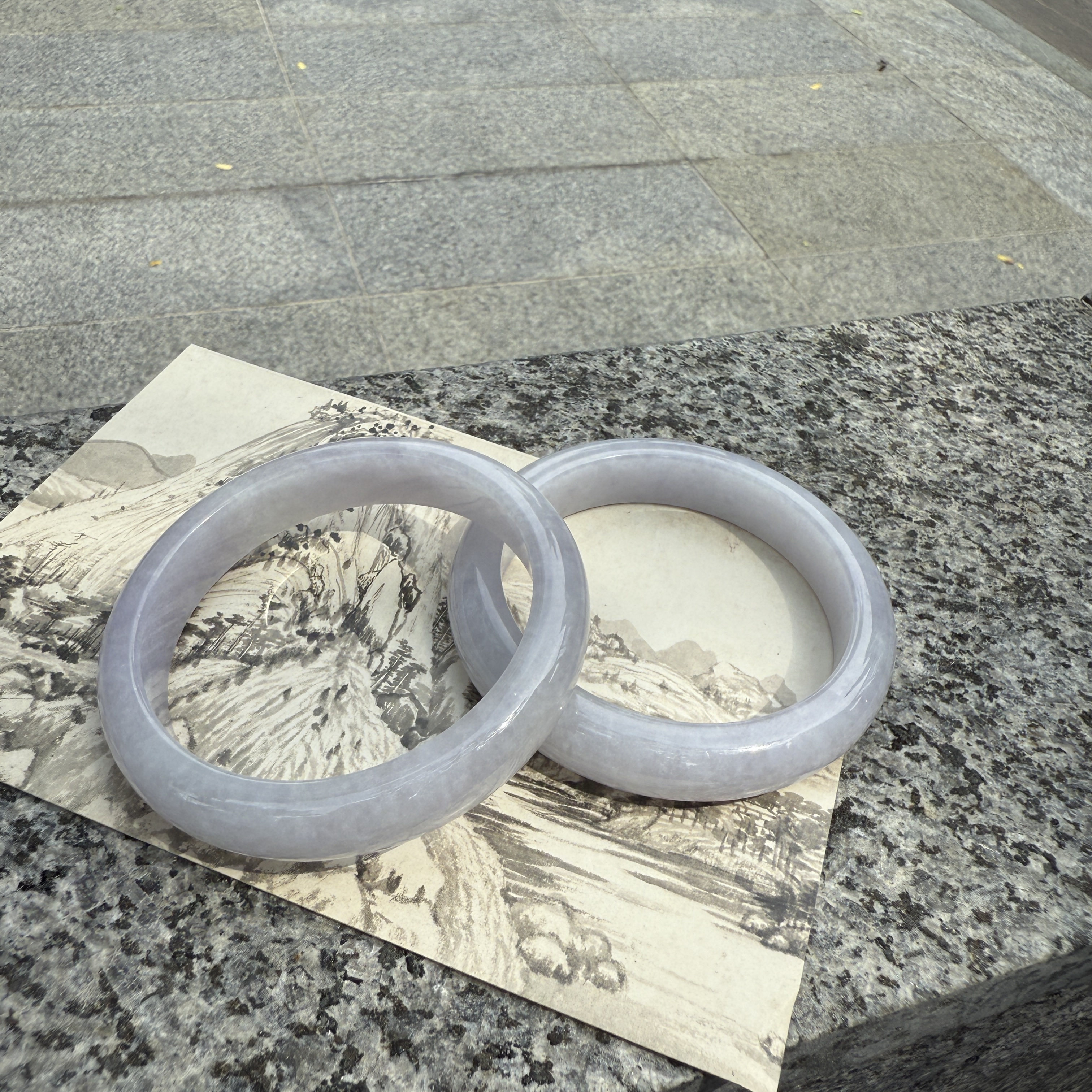 Lavender Jadeite Bangles (PJA00706)