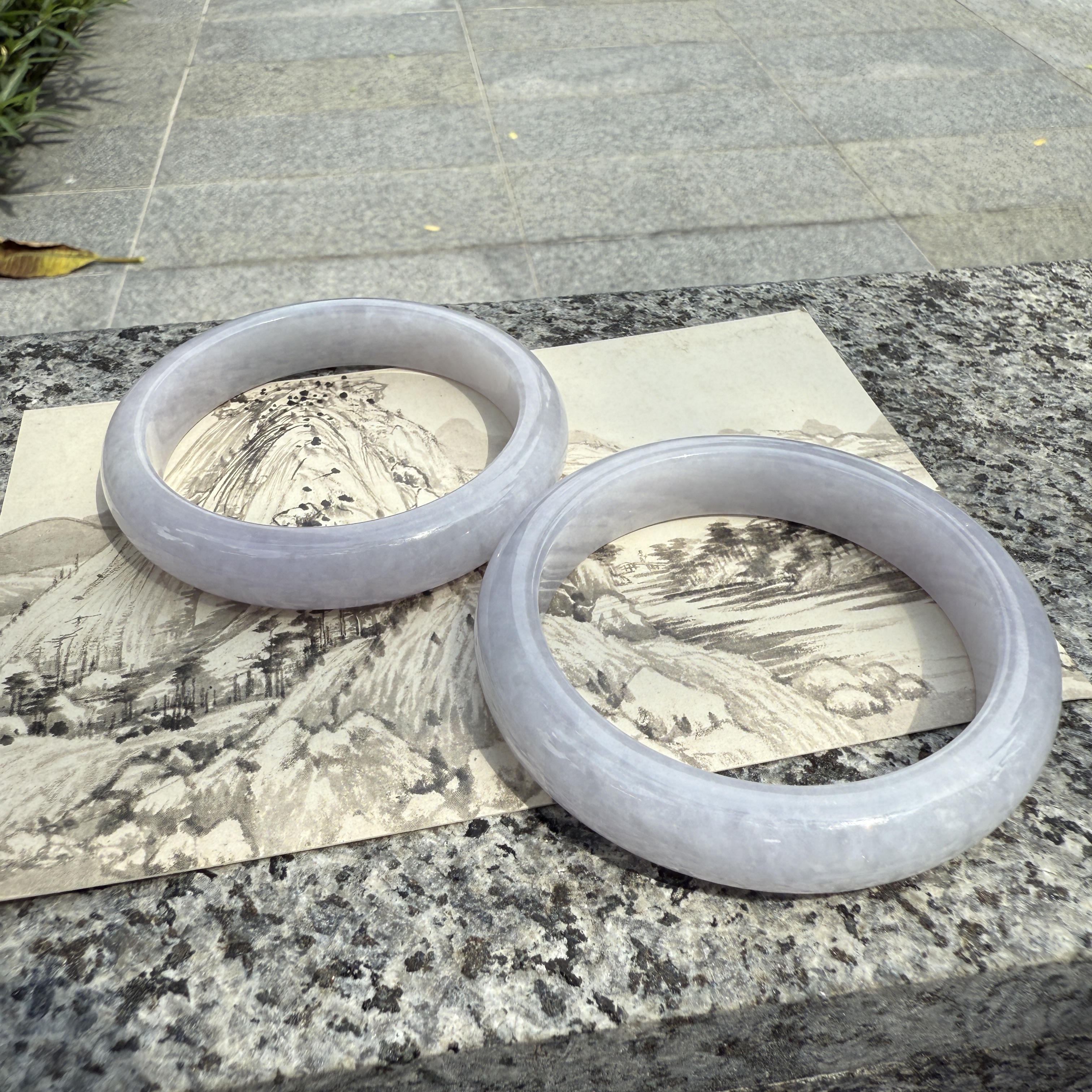 Lavender Jadeite Bangles (PJA00706)