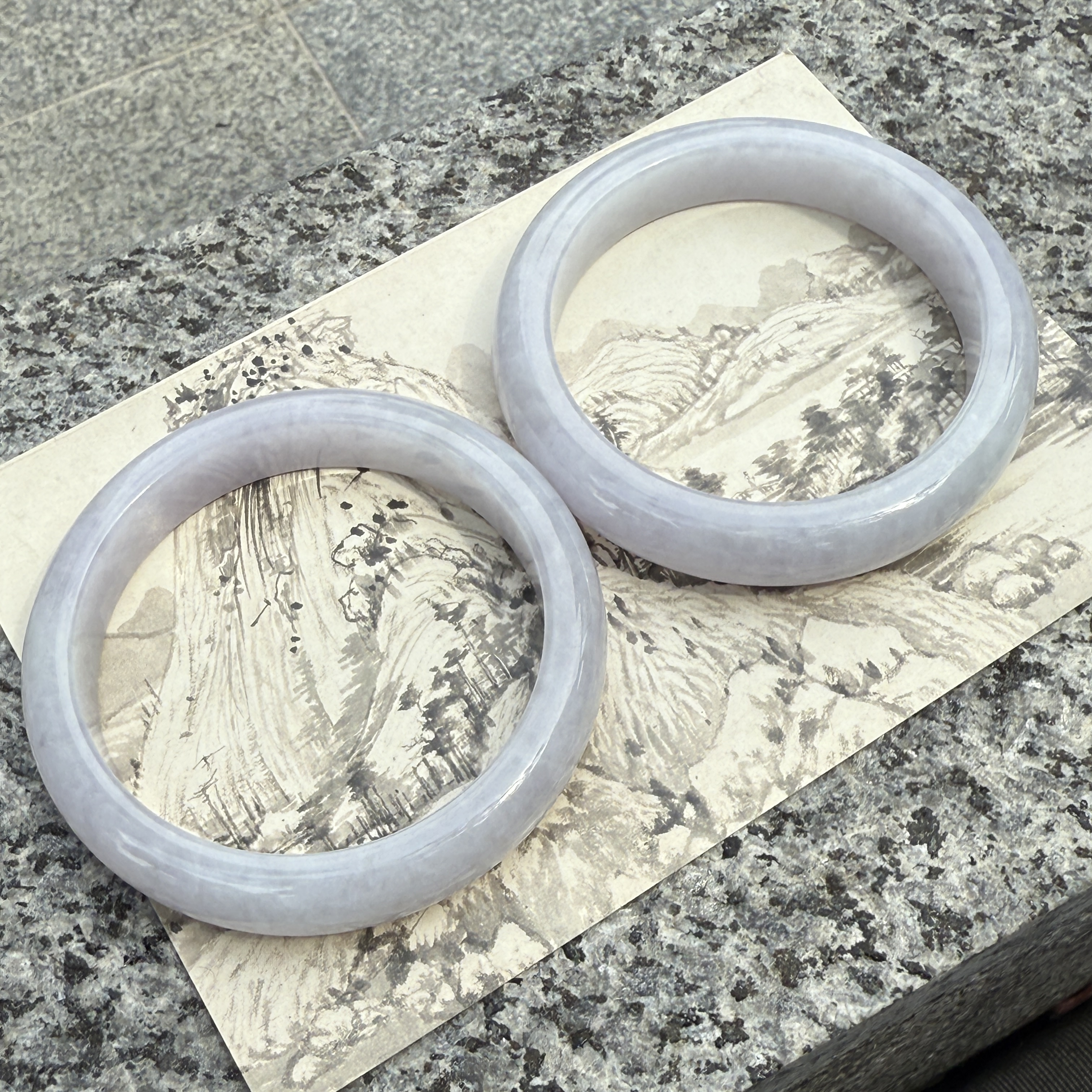 Lavender Jadeite Bangles (PJA00706)