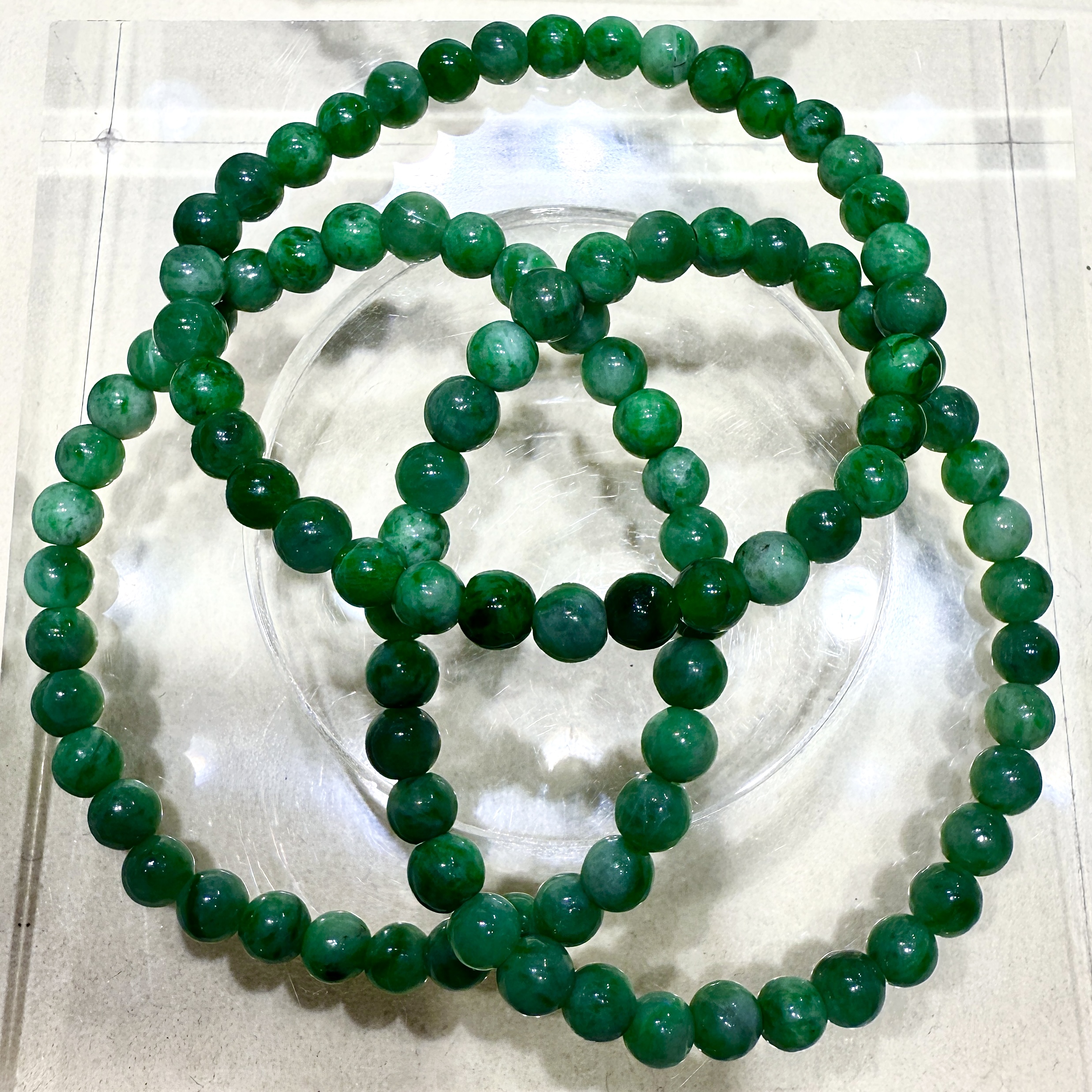 Spicy Green Jade Bracelets (PJA00798)