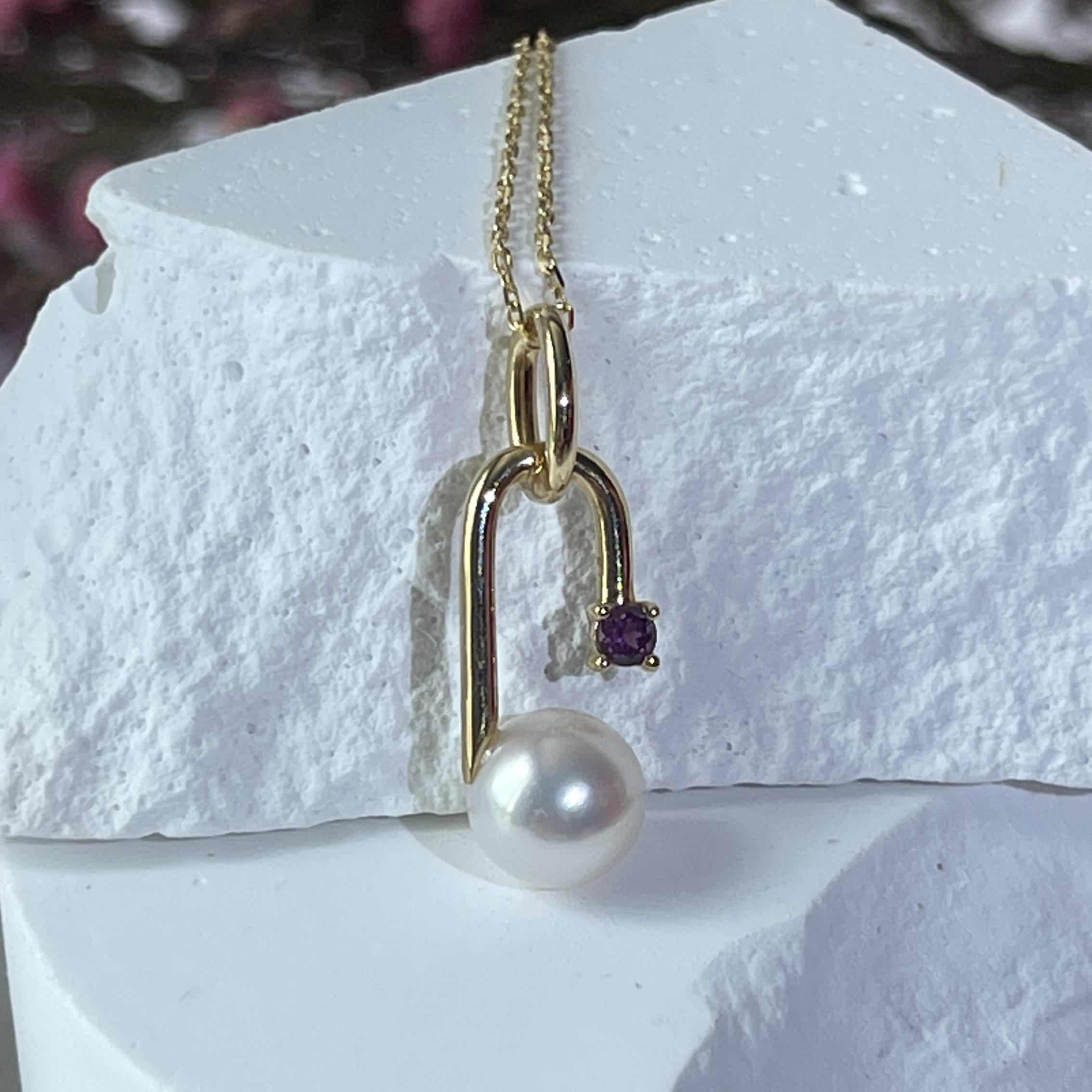 7.1mm Akoya Pearl 18k Yellow Gold Pendant (PPE00003)