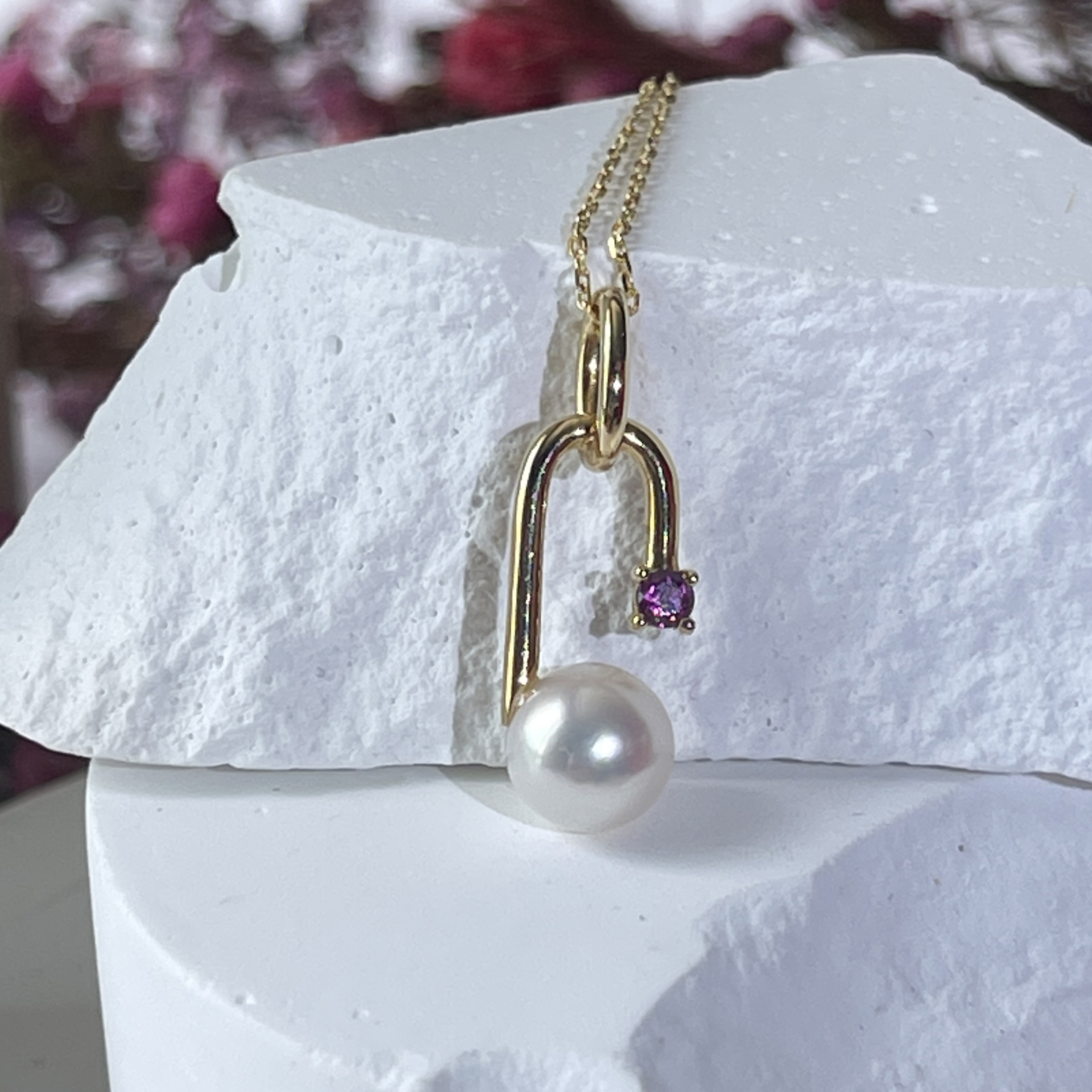 7.1mm Akoya Pearl 18k Yellow Gold Pendant (PPE00003)