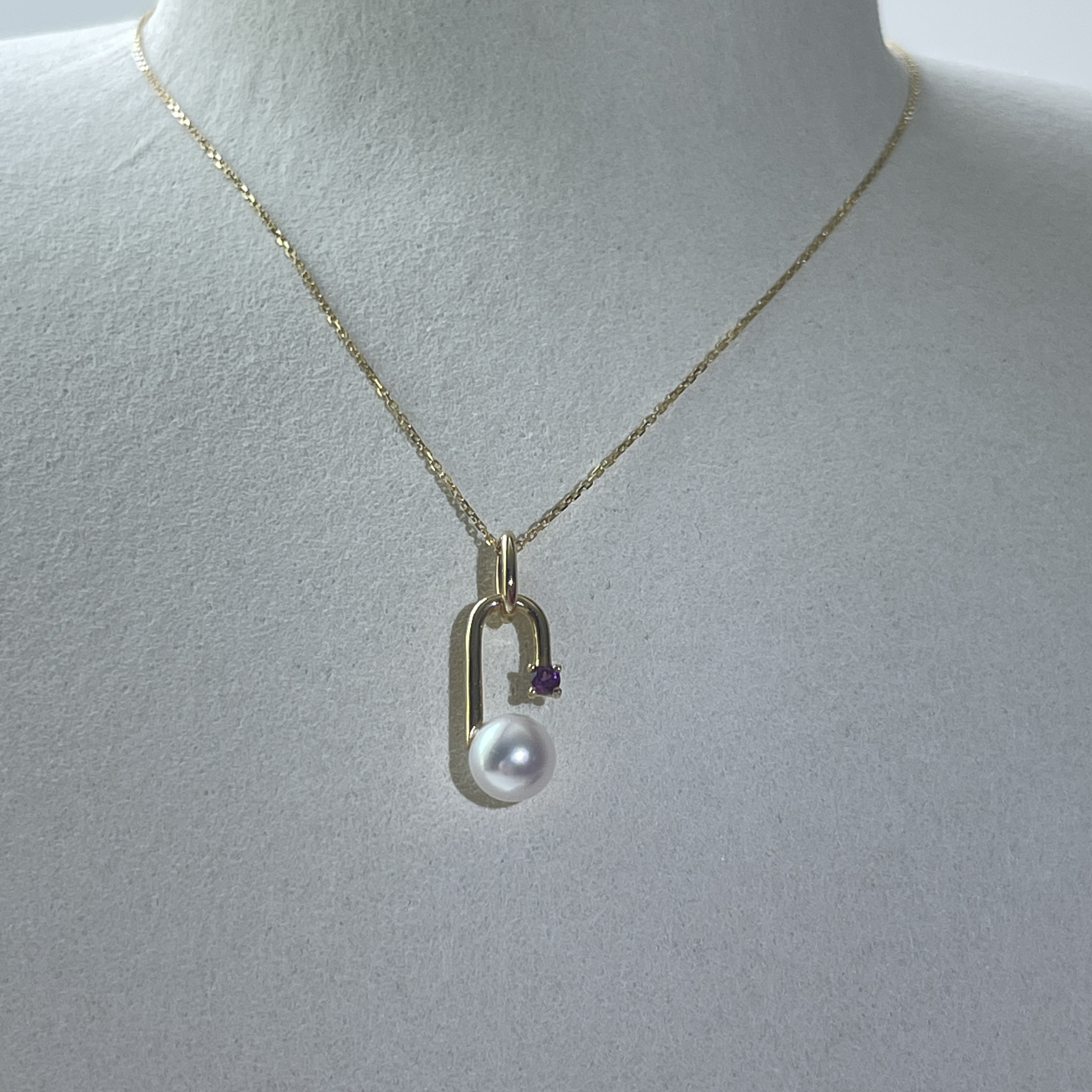 7.1mm Akoya Pearl 18k Yellow Gold Pendant (PPE00003)
