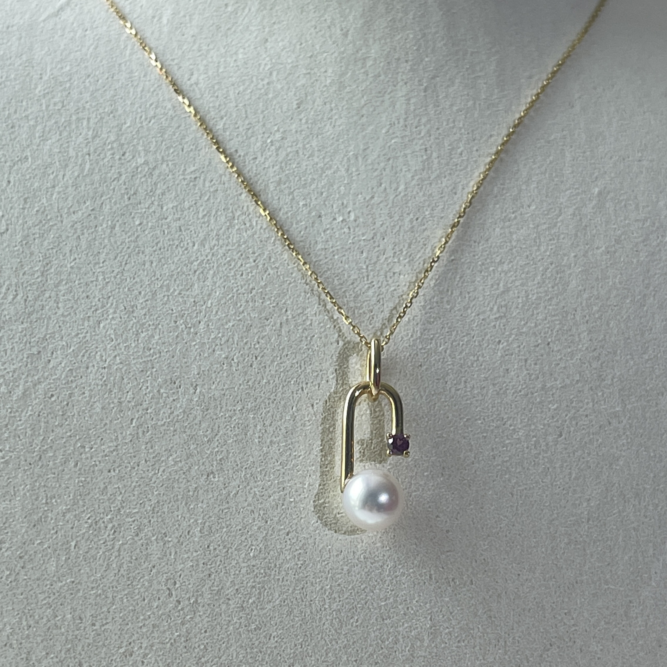 7.1mm Akoya Pearl 18k Yellow Gold Pendant (PPE00003)