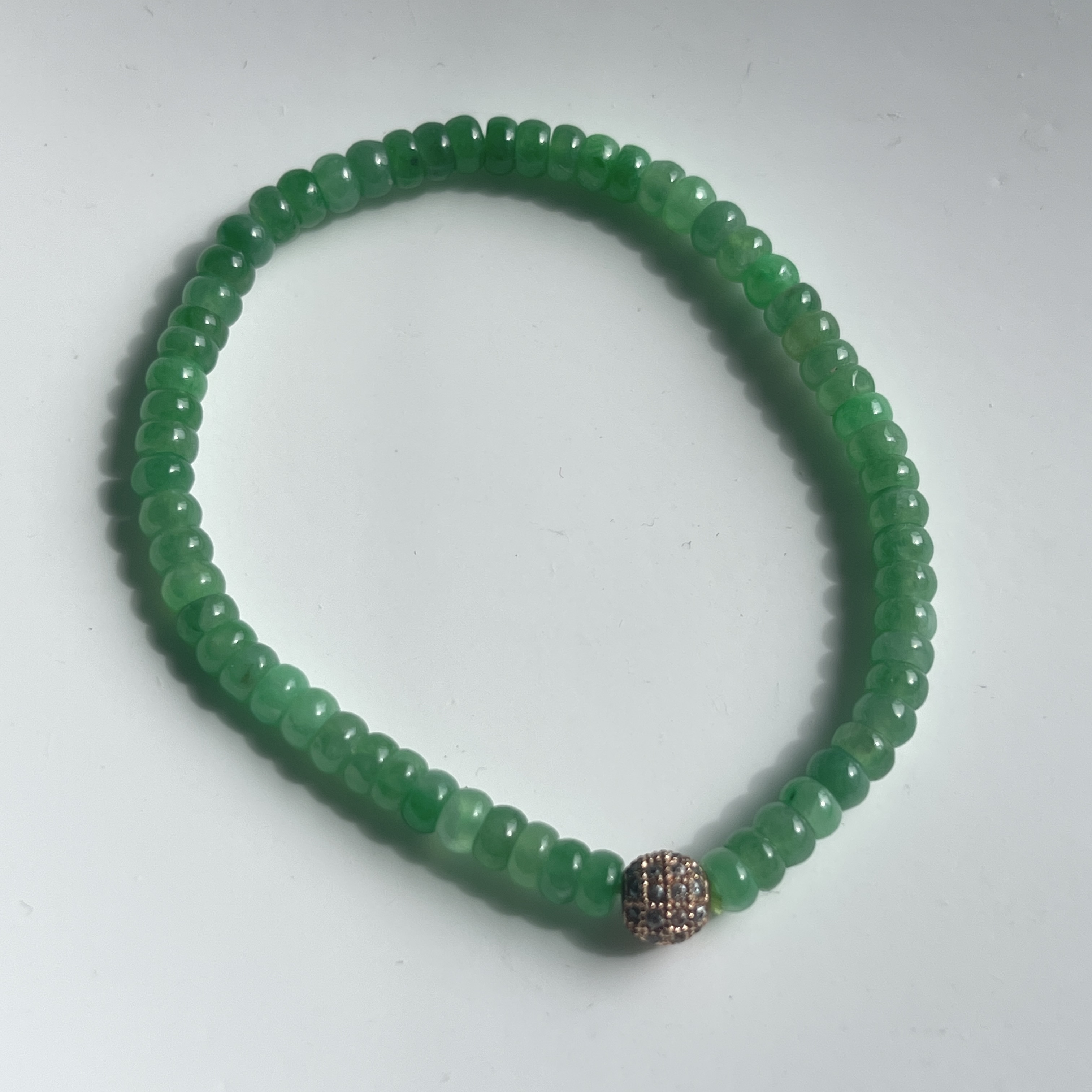 Icy Vibrant Green Mini Abacus Beads Bracelet (PJA00188)